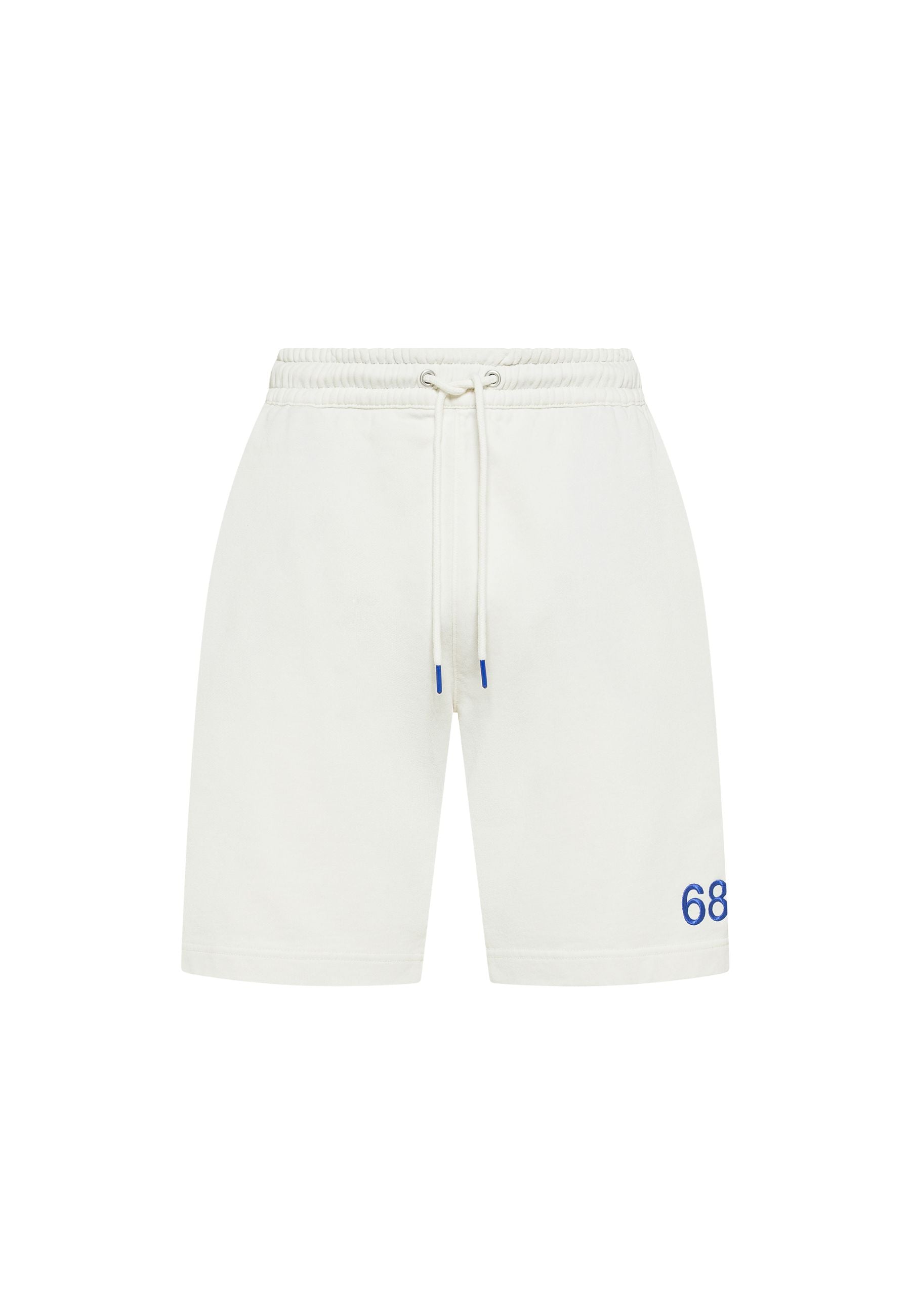 Bermuda in felpa di cotone bianco panna