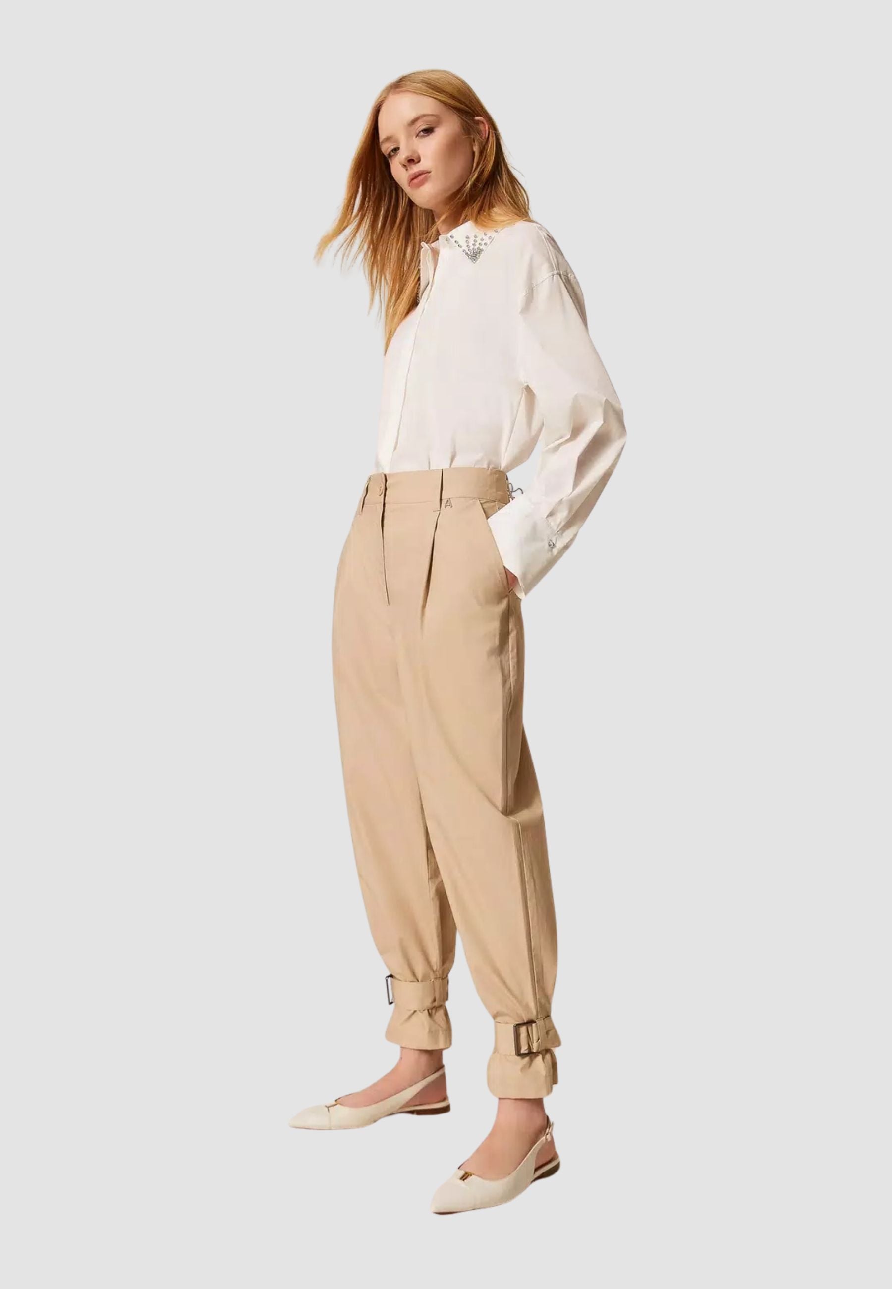 Pantaloni in popeline riciclato - Actitude Revive