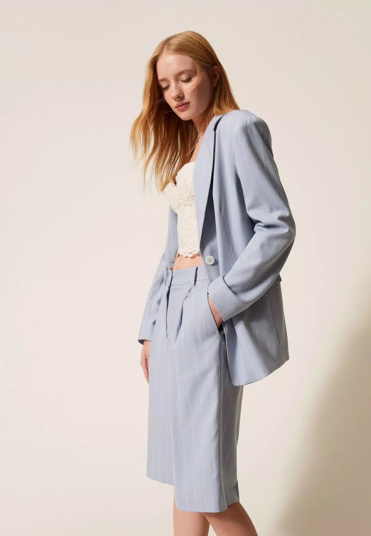 Bermuda Actitude Skyline Pinstripe Donna