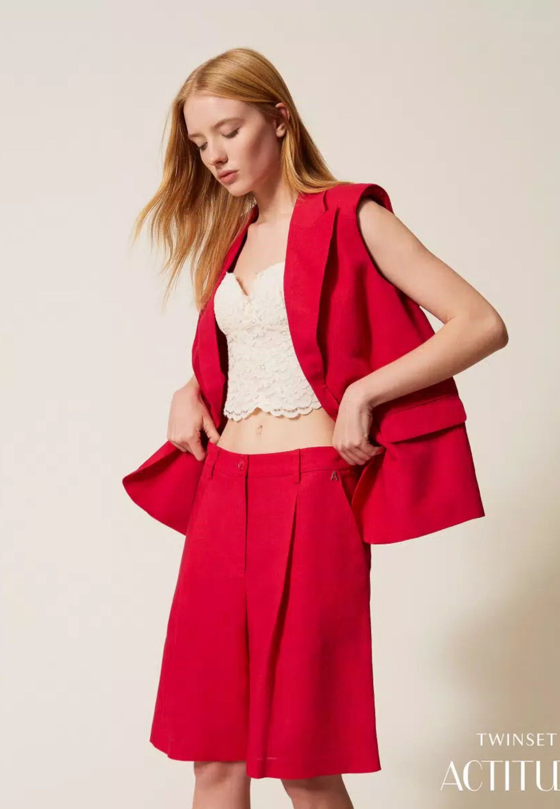 Bermuda Actitude in Lino e Viscosa Donna