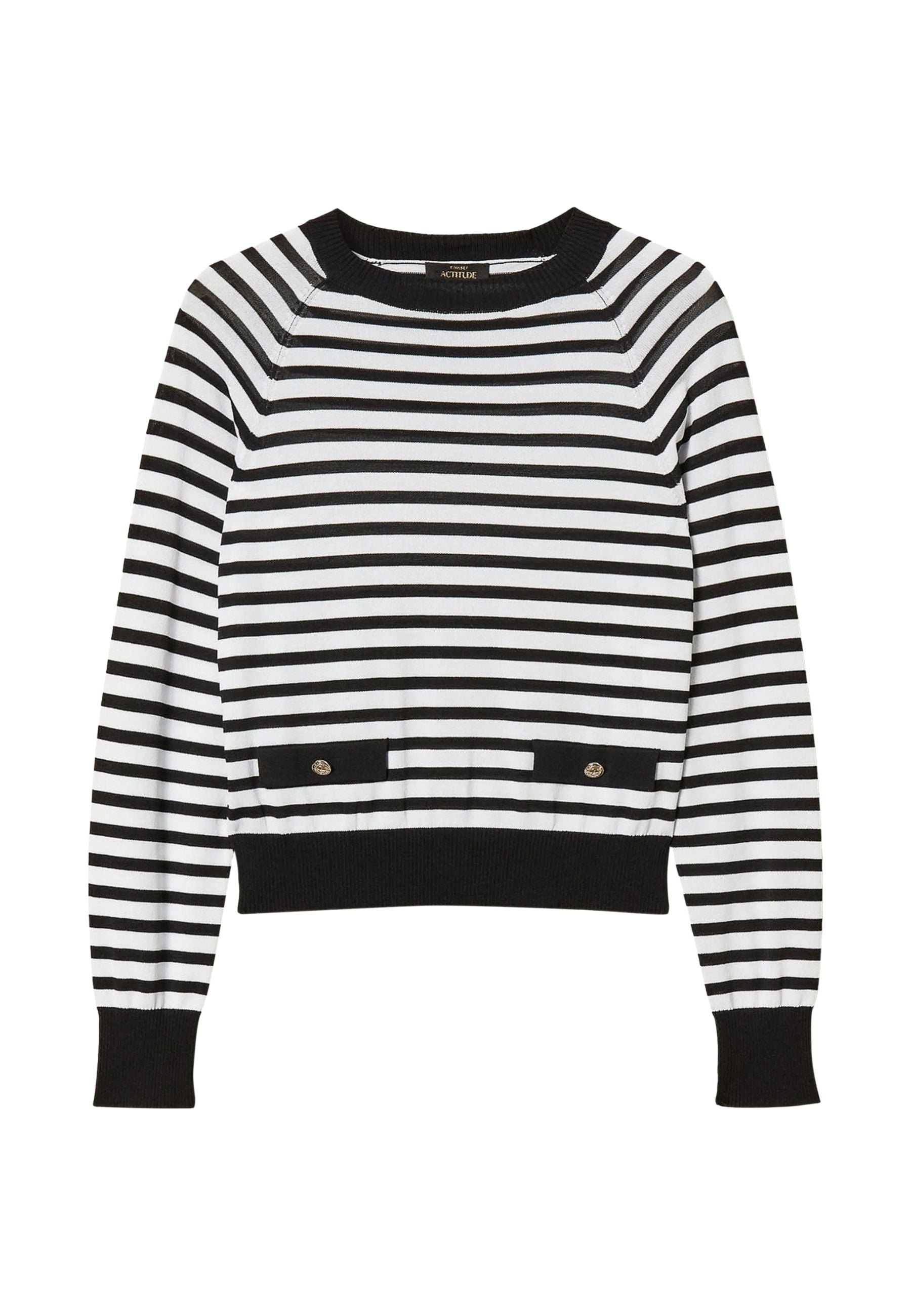 Maglia girocollo a righe Actitude