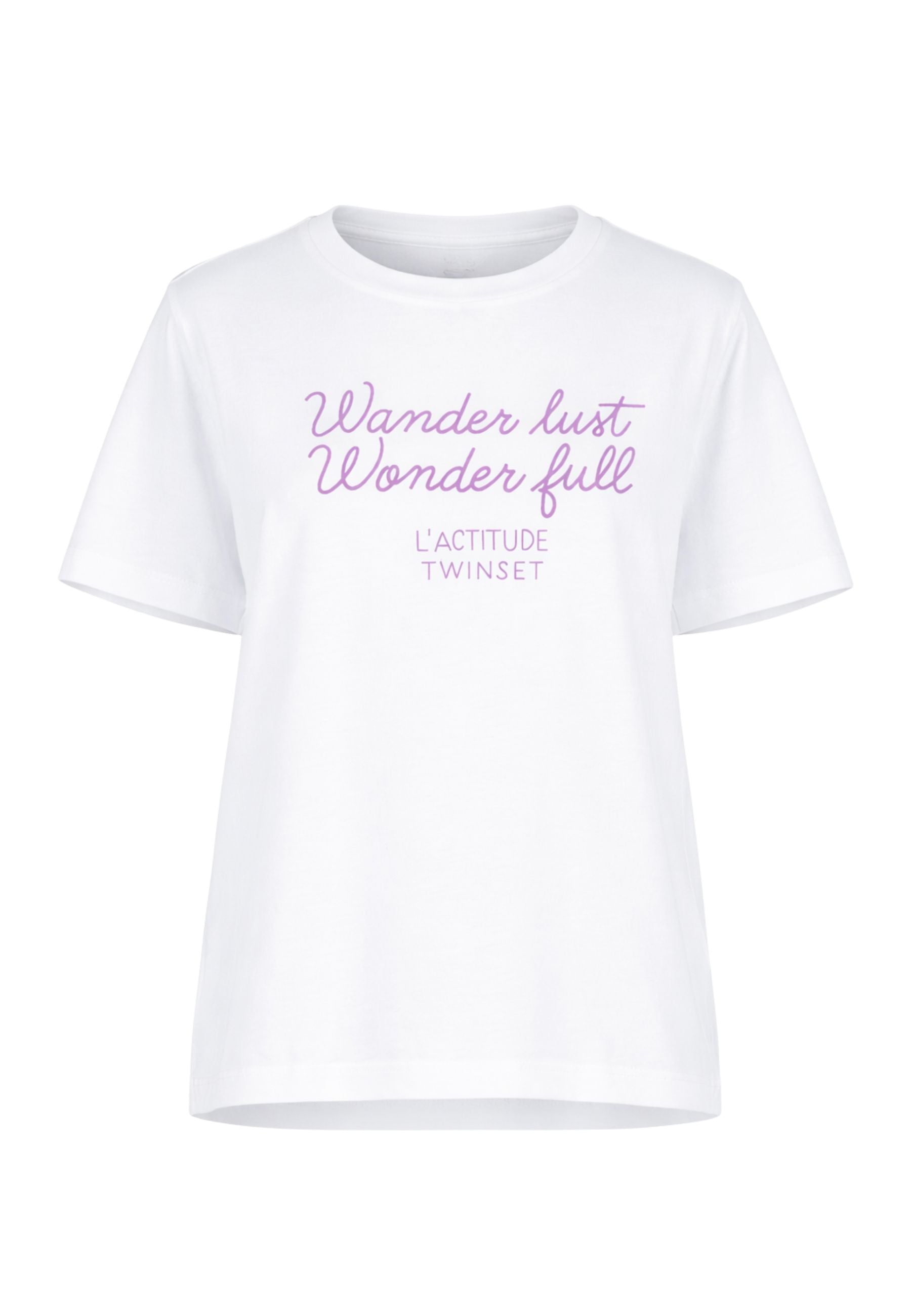 Twinset Actitude T-shirt con Stampa Lettering - Bianco