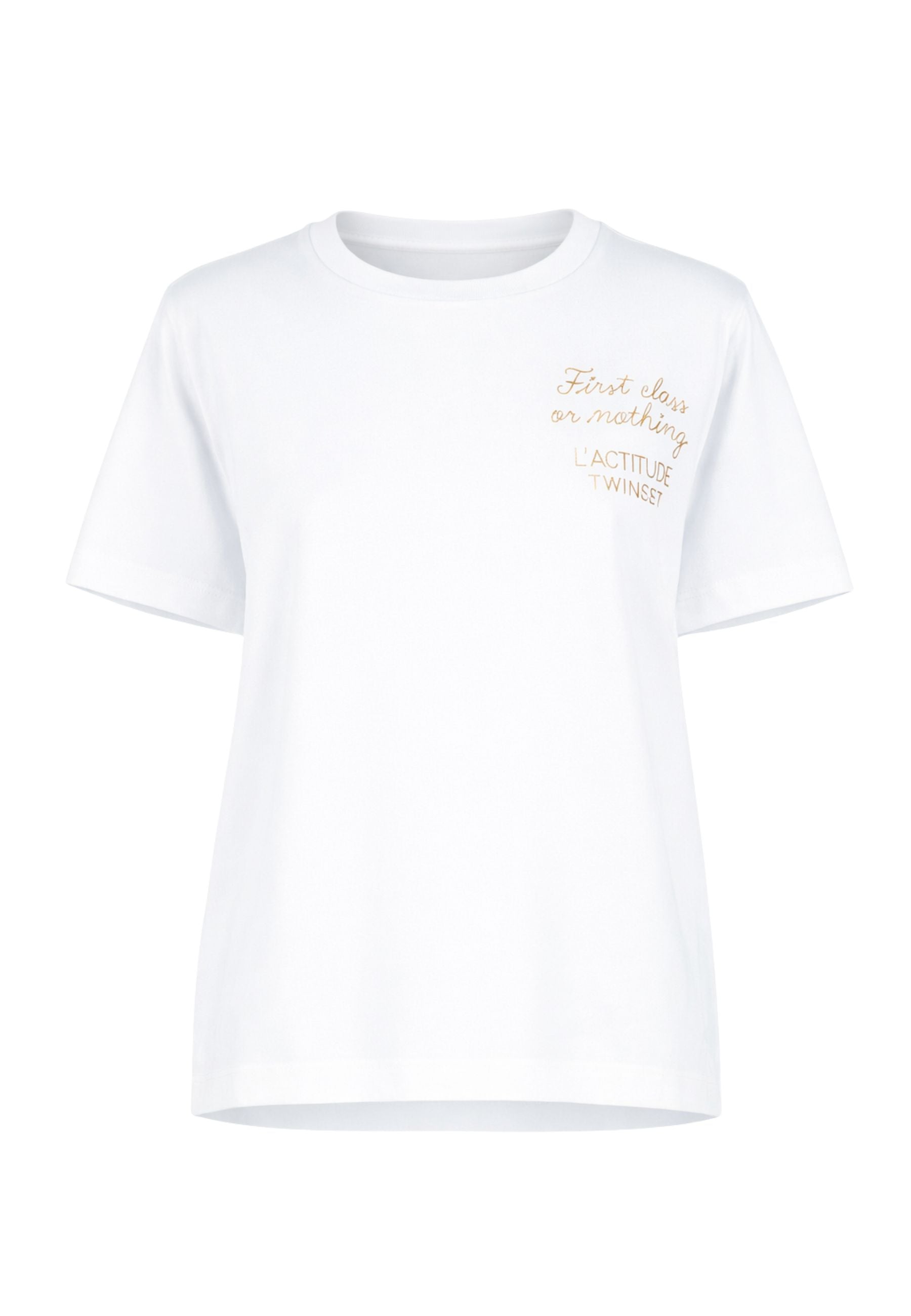Twinset Actitude T-shirt con Stampa Lettering - Bianco