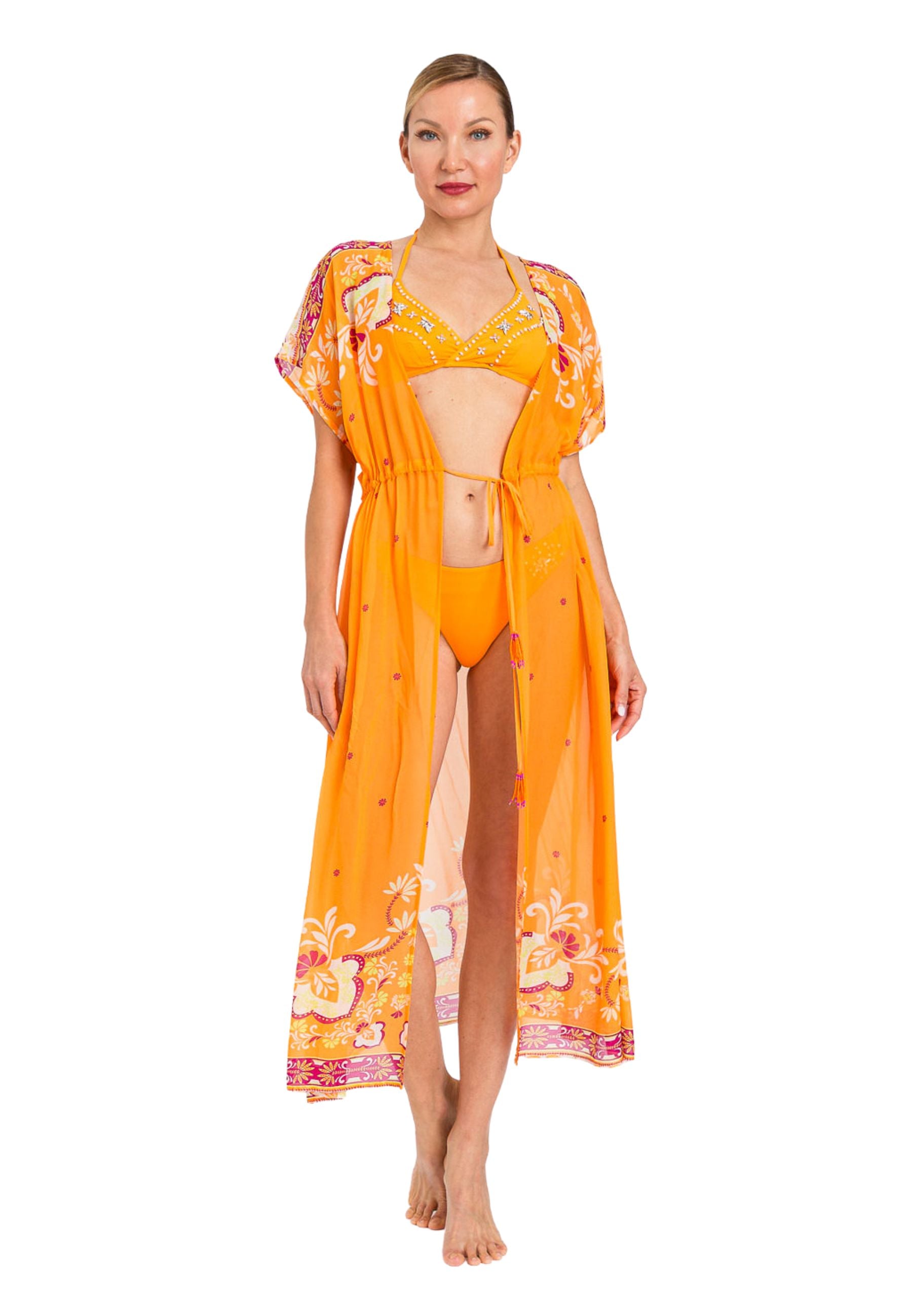 Twinset - Kimono lungo stampa paisley in viscosa