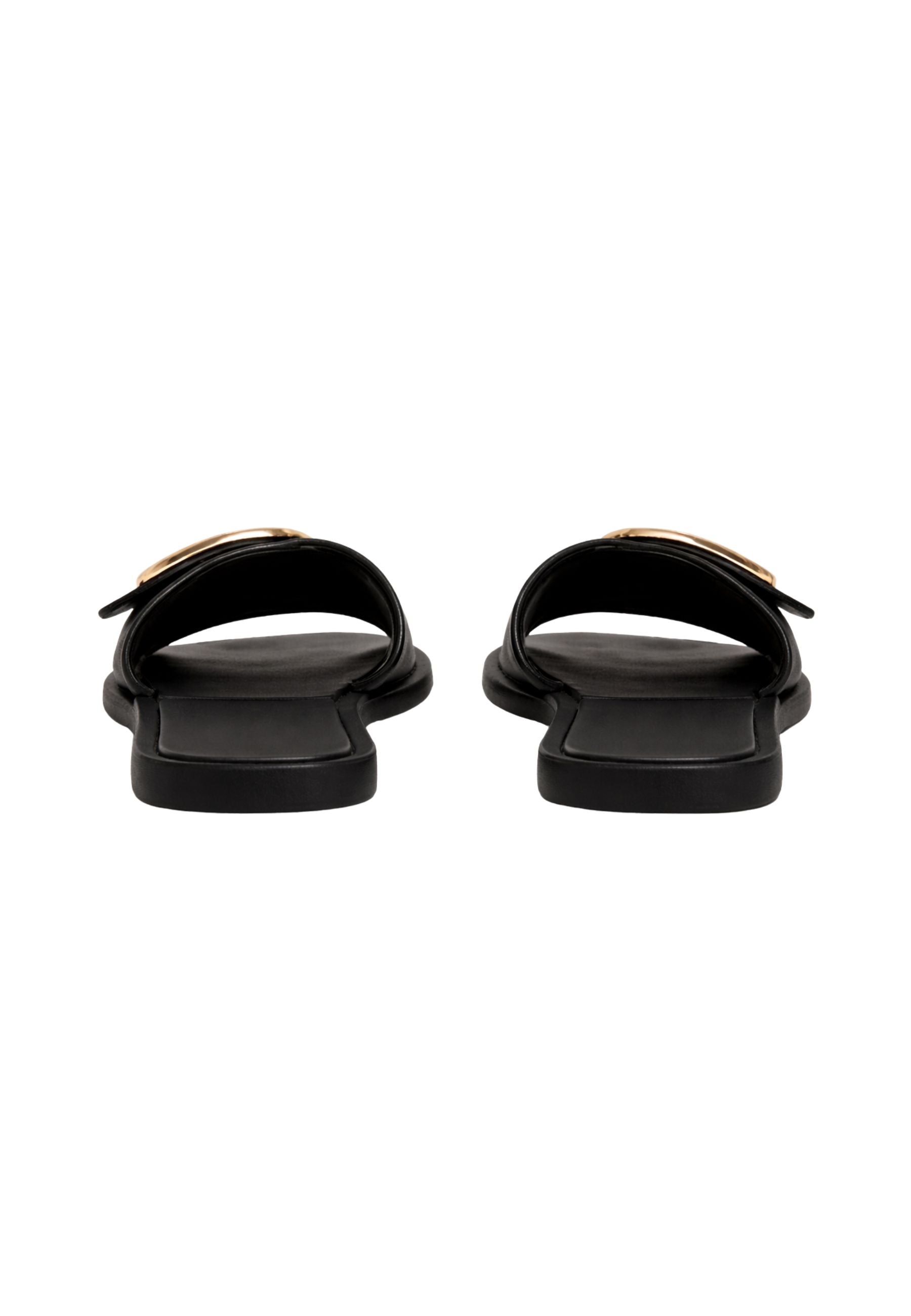Sandali Slide con Fibbia Logo in Metallo
