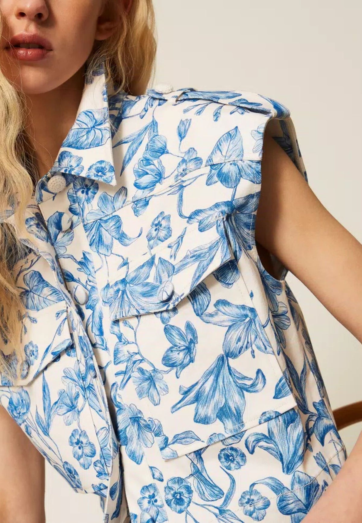 Gilet Corto Actitude Toile de Jouy Donna
