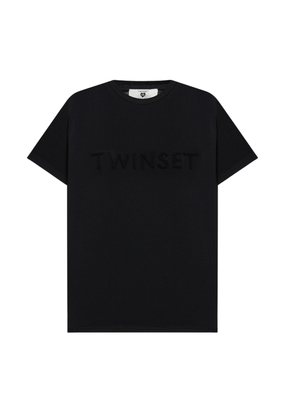 T-shirt Twinset con logo ricamato tono su tono