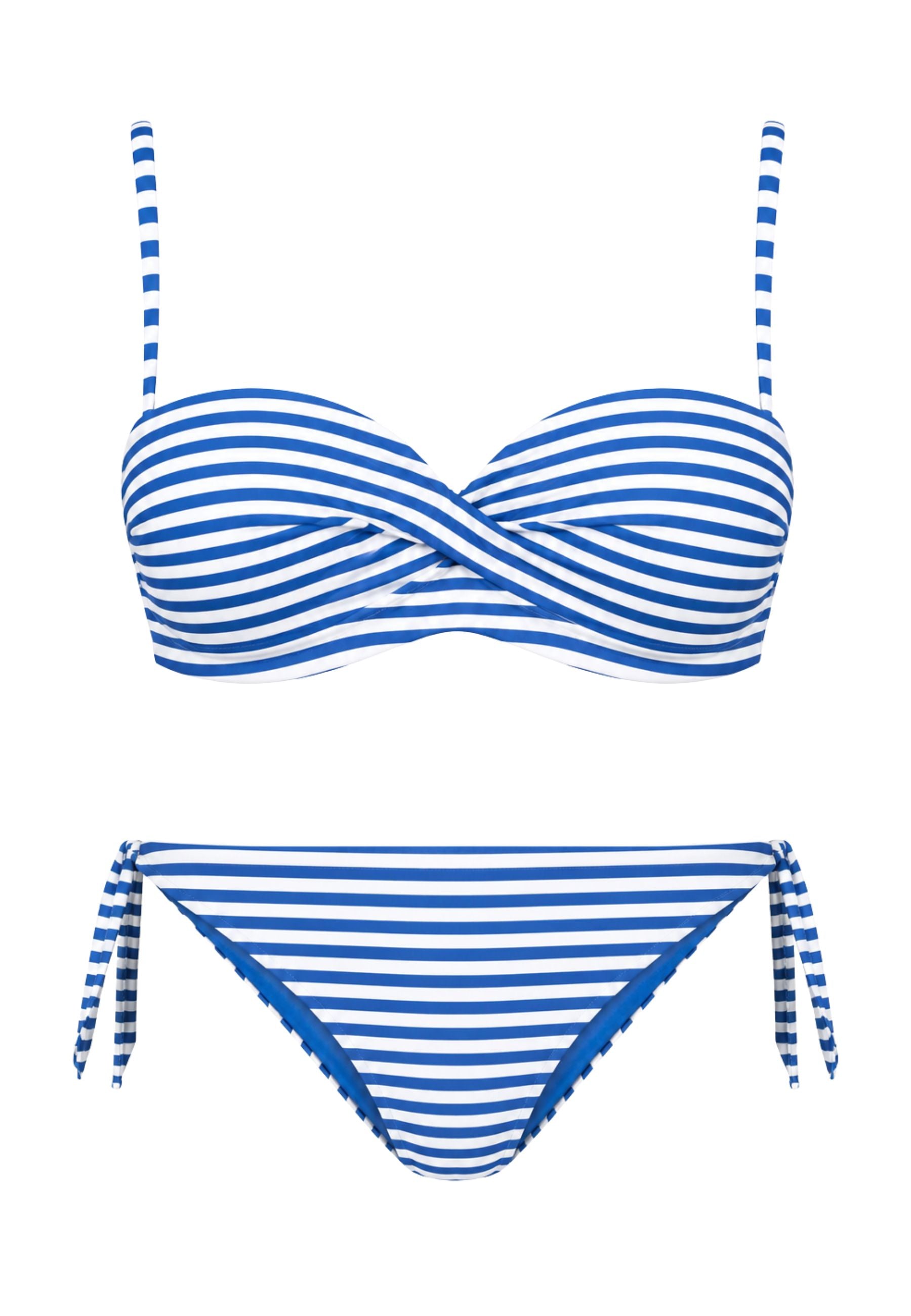 Bikini fascia con tanga reversibile a laccetti