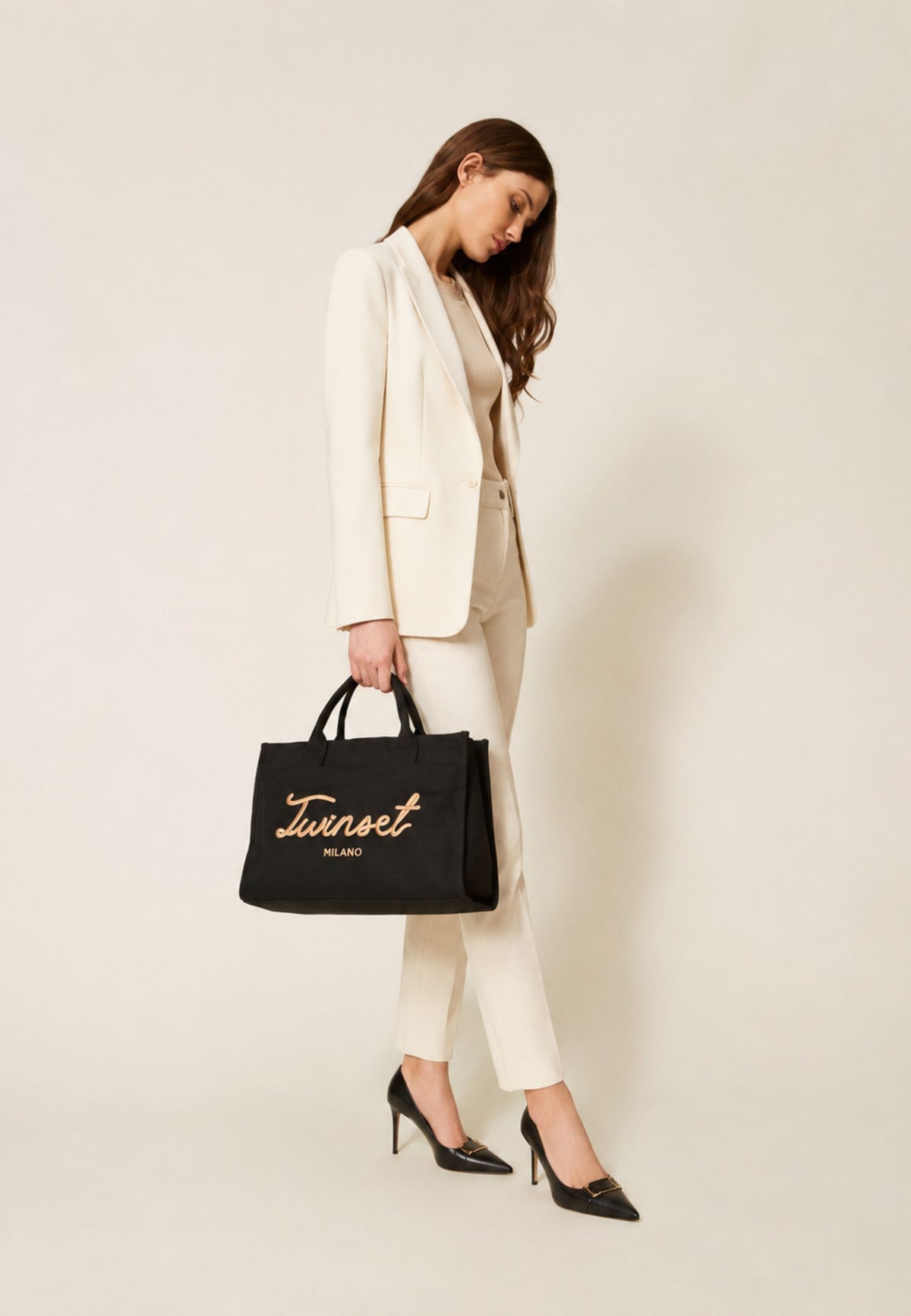 Twinset Milano Canvas Shopper Bag