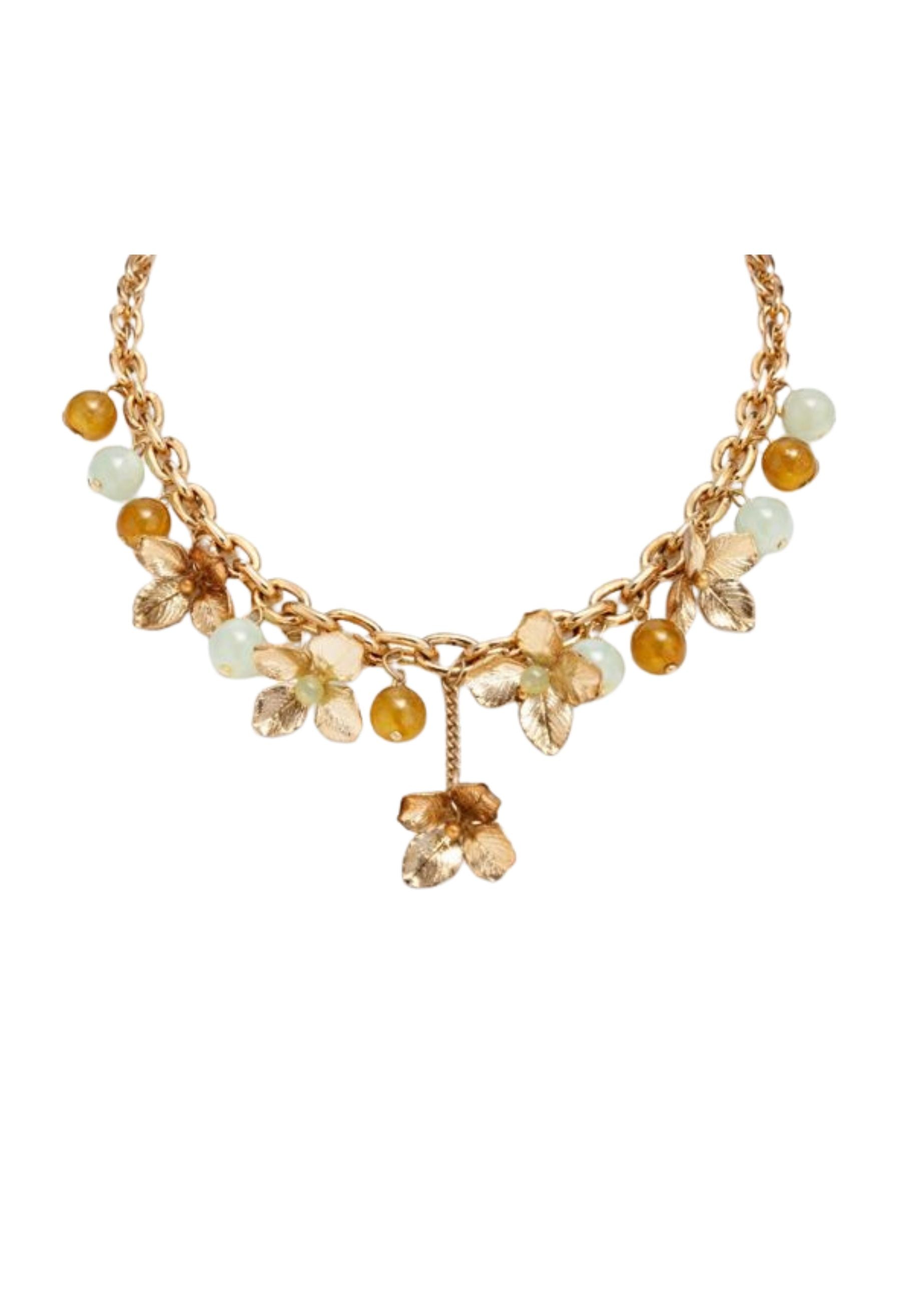 Collana a catena con charms floreali