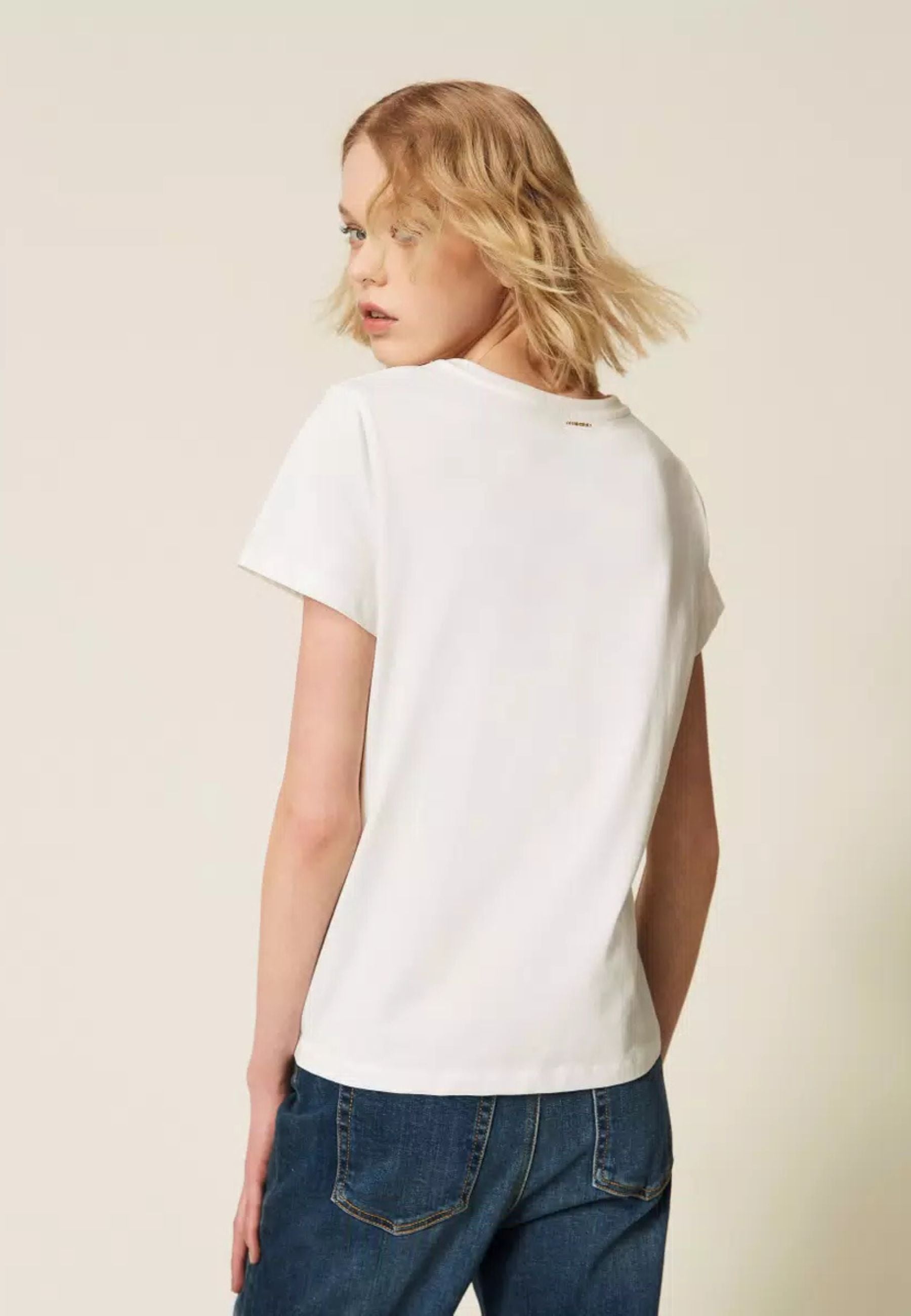 T-shirt regular con stampa Twinset