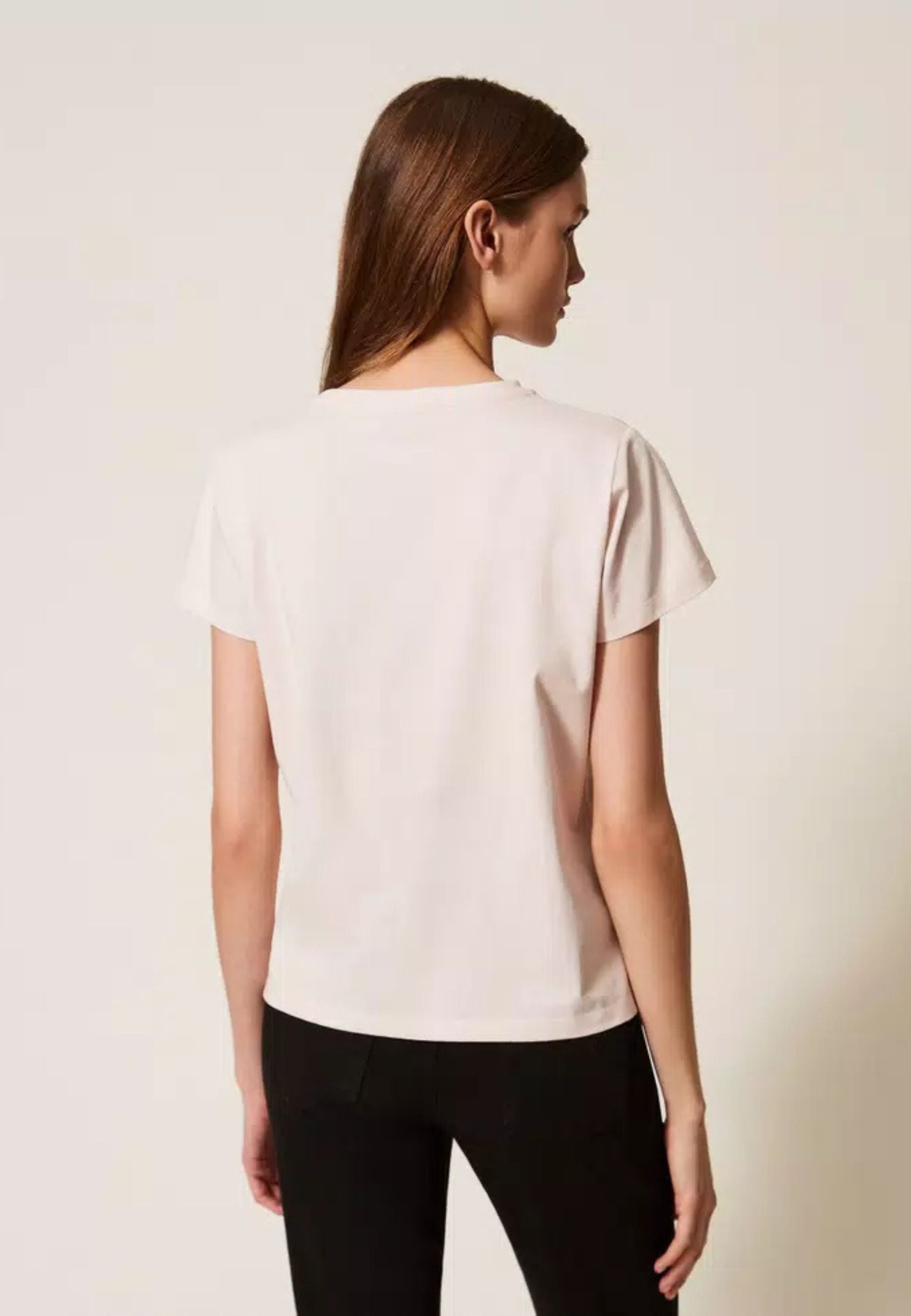 T-shirt regular con stampa Twinset