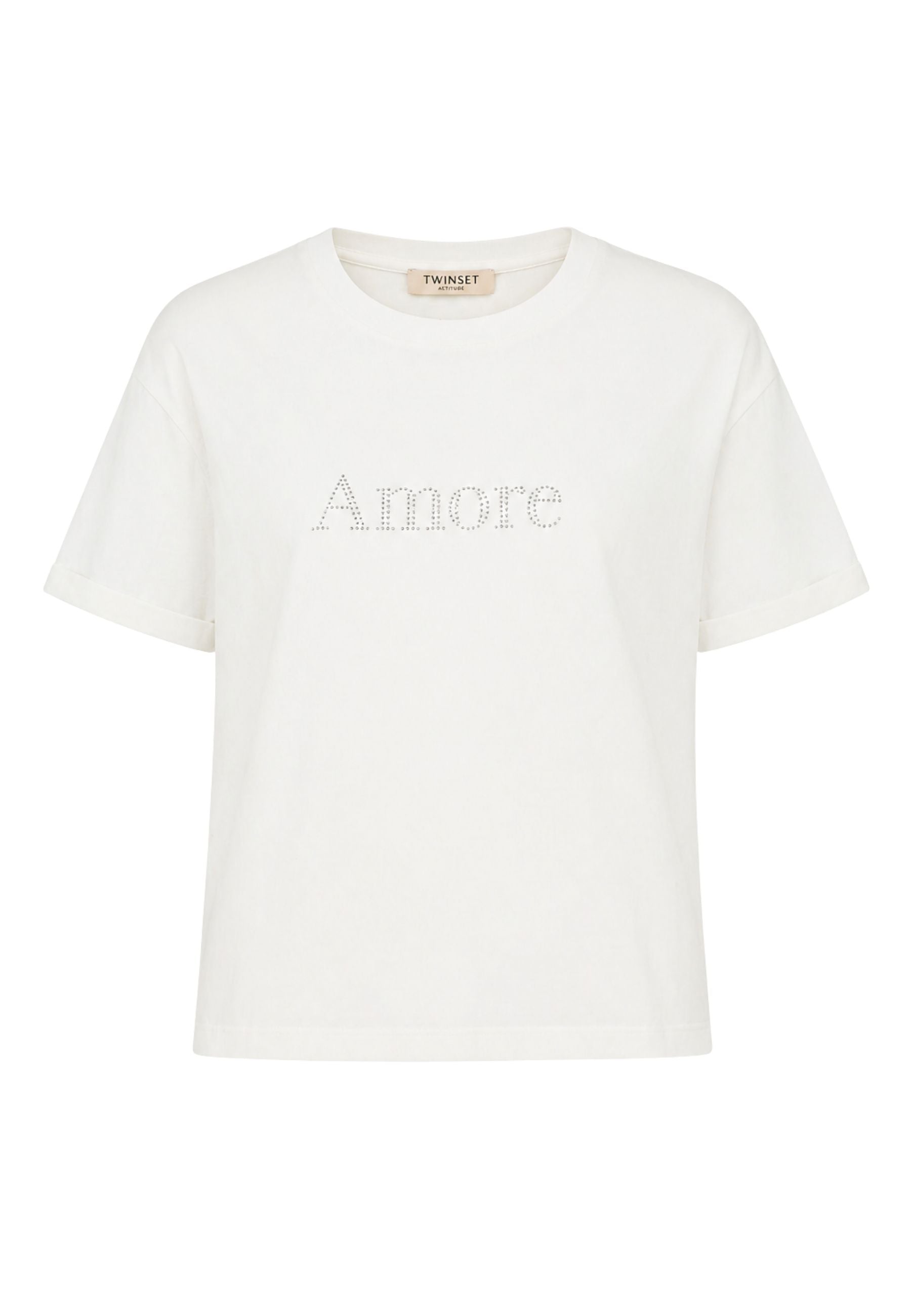 T-shirt Twinset Actitude "Amore" - Bianco