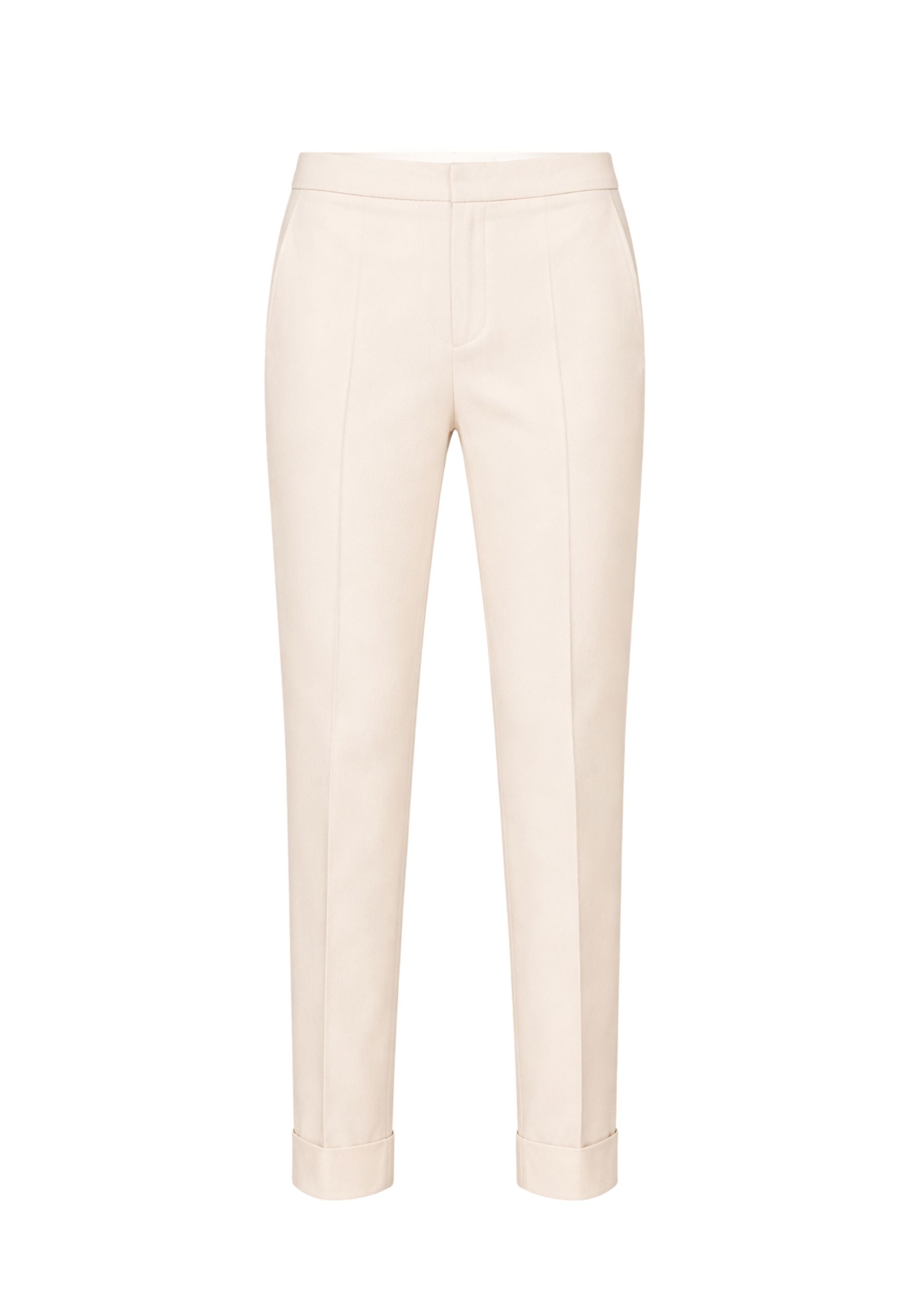 Pantaloni a sigaretta con piega