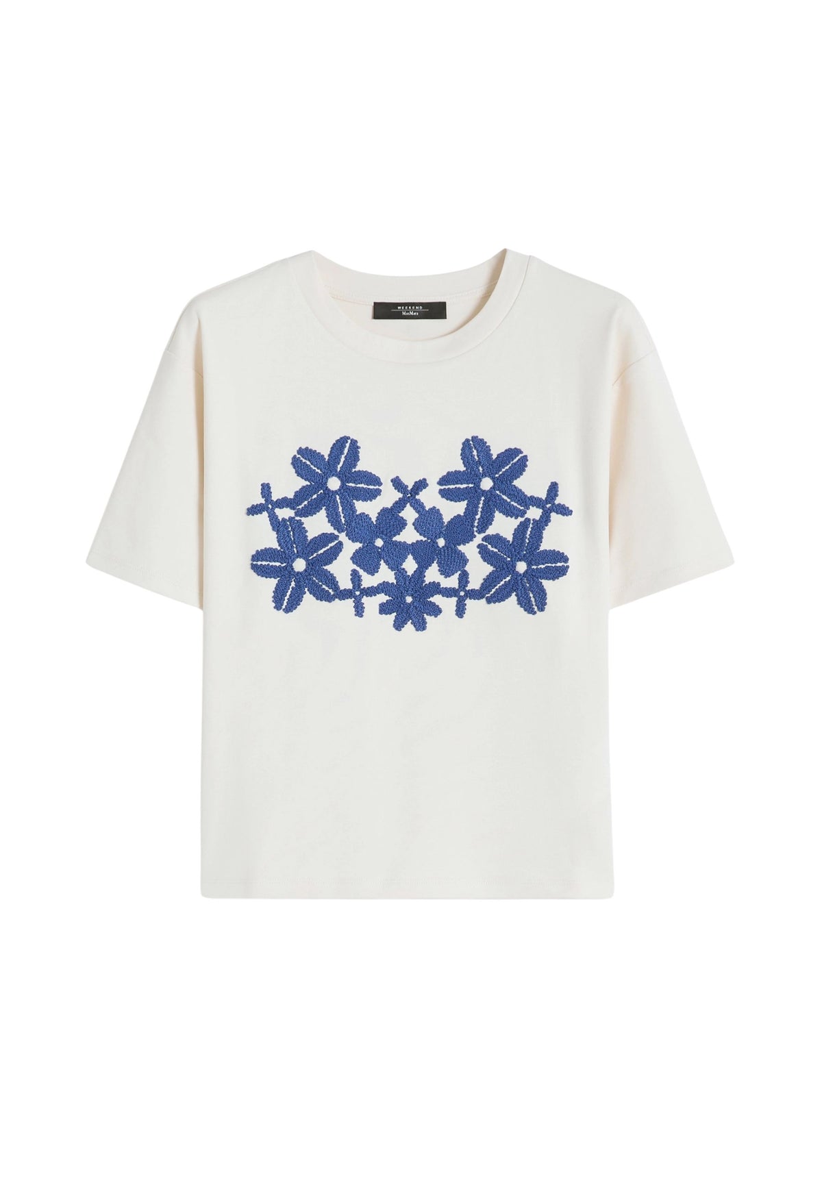 T-shirt boxy in jersey di cotone con stampa
