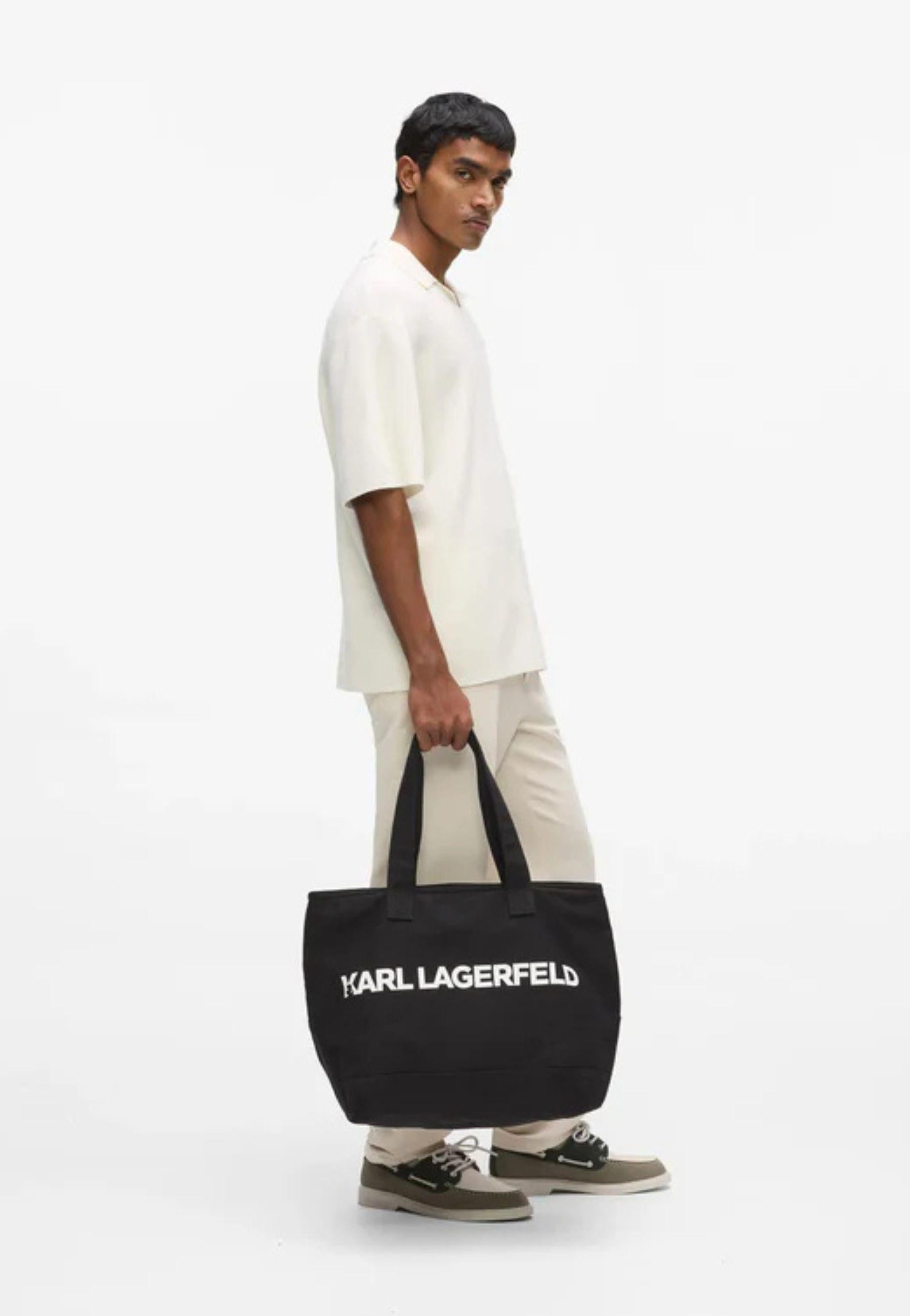 KARL LAGERFELD - Borsa Tote con Logo Extra Large
