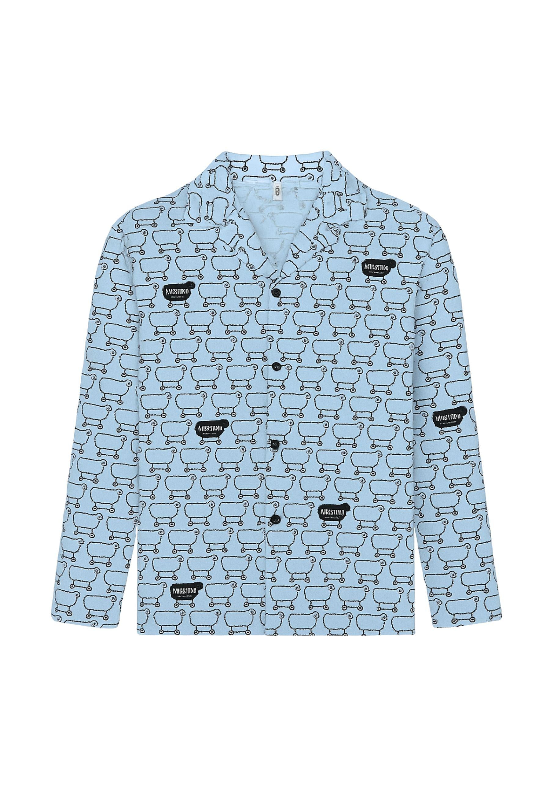 Pigiama lungo in jersey stretch con stampa "Sheeps Print" - Moschino Underwear