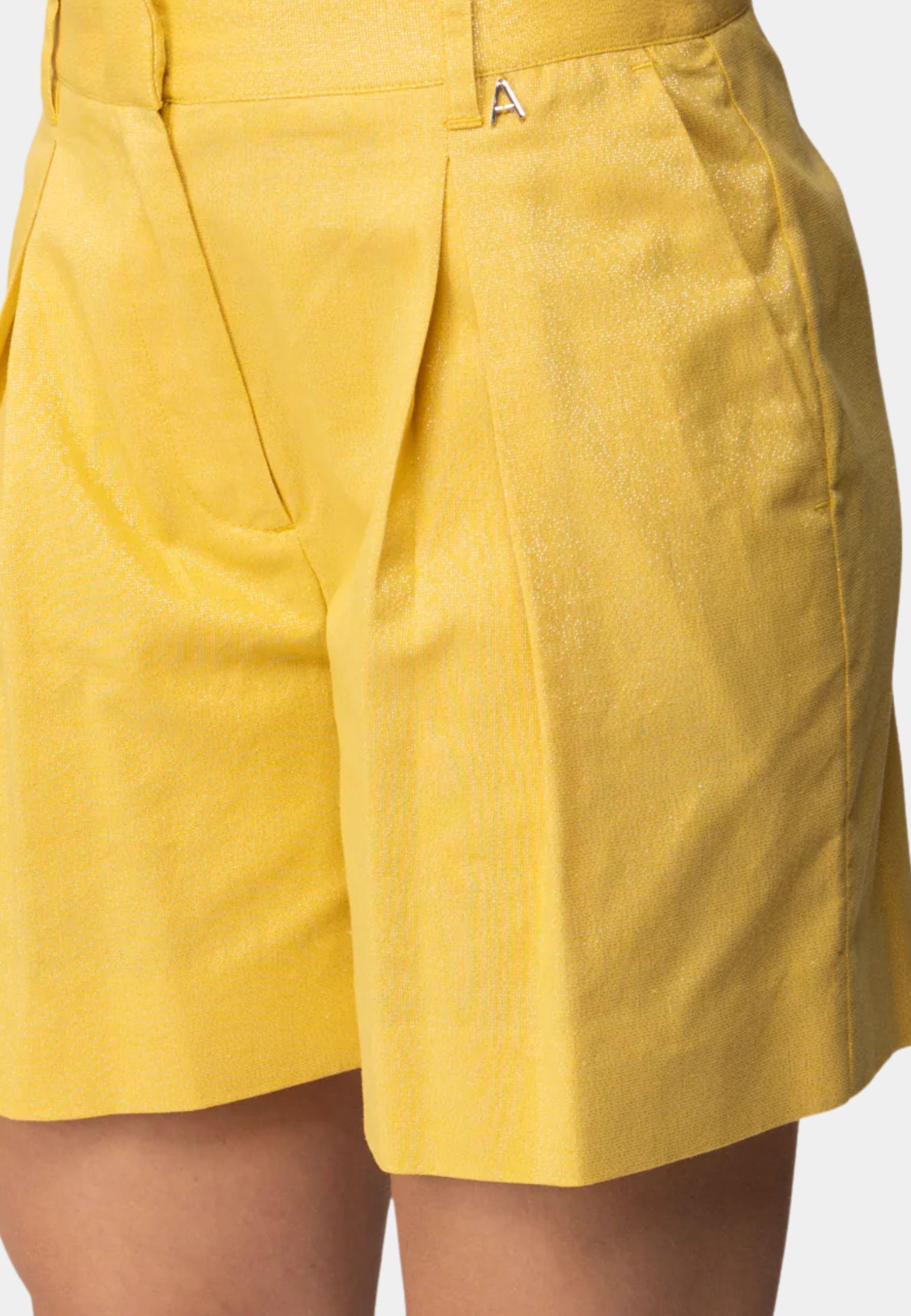 Bermuda Actitude in misto cotone e lino lurex