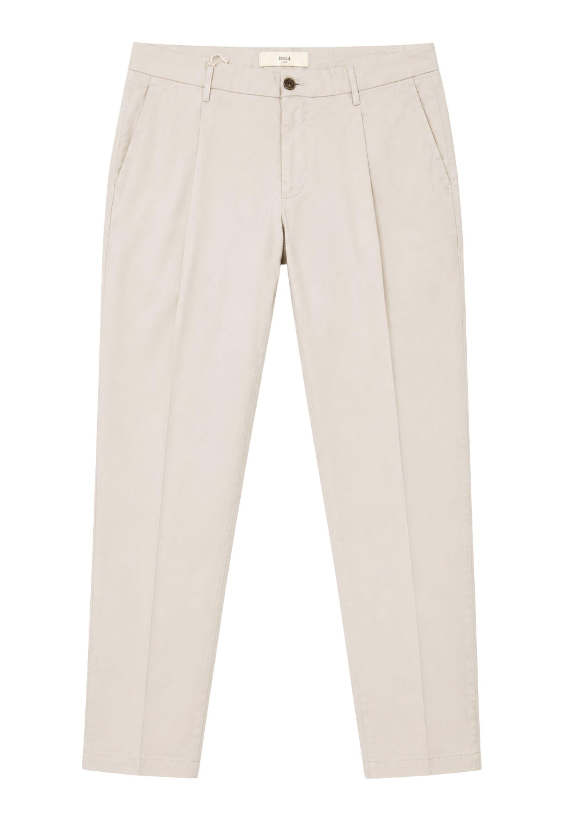Pantalone Tiberio Uomo in Cotone - Grigio Chiaro