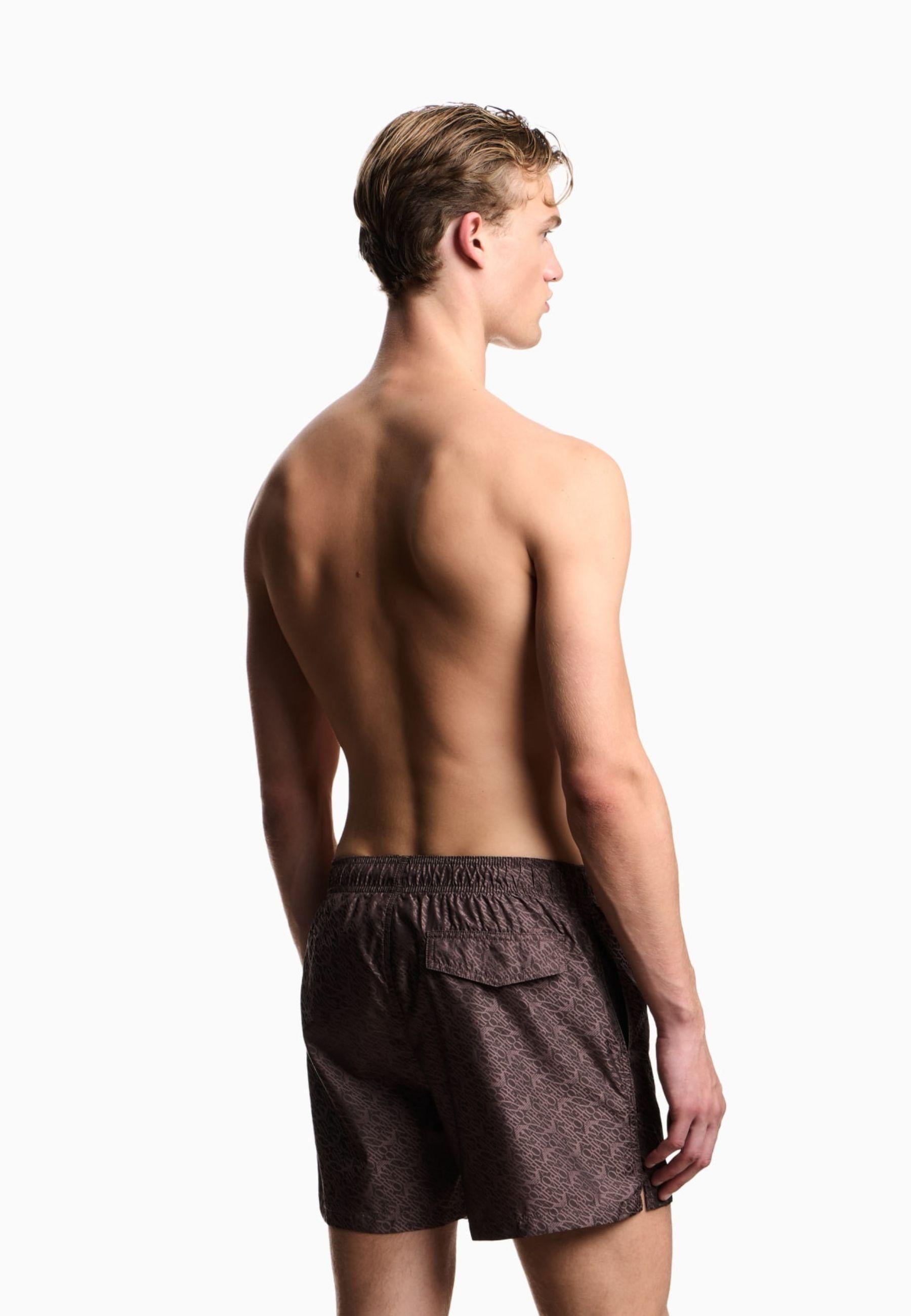 EMPORIO ARMANI - Costume Shorts Jacquard Logo All Over