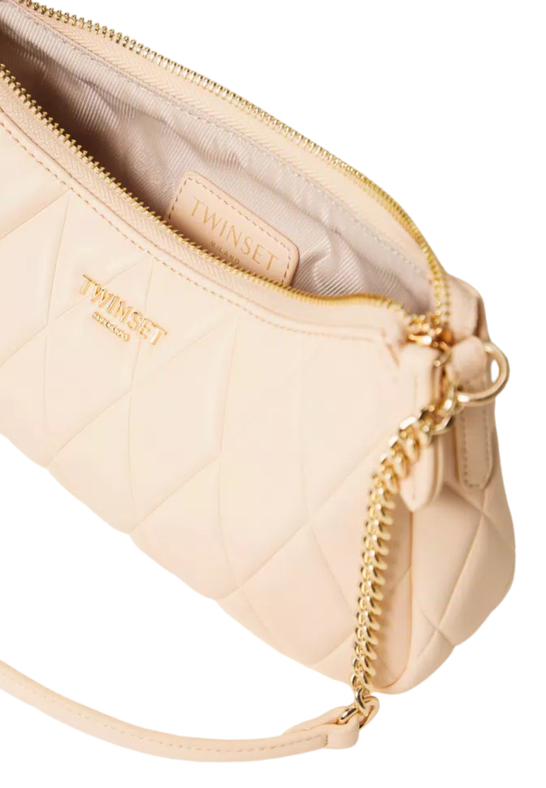 Borsa a Tracolla Twinset Quilted Rosa Peach Pink