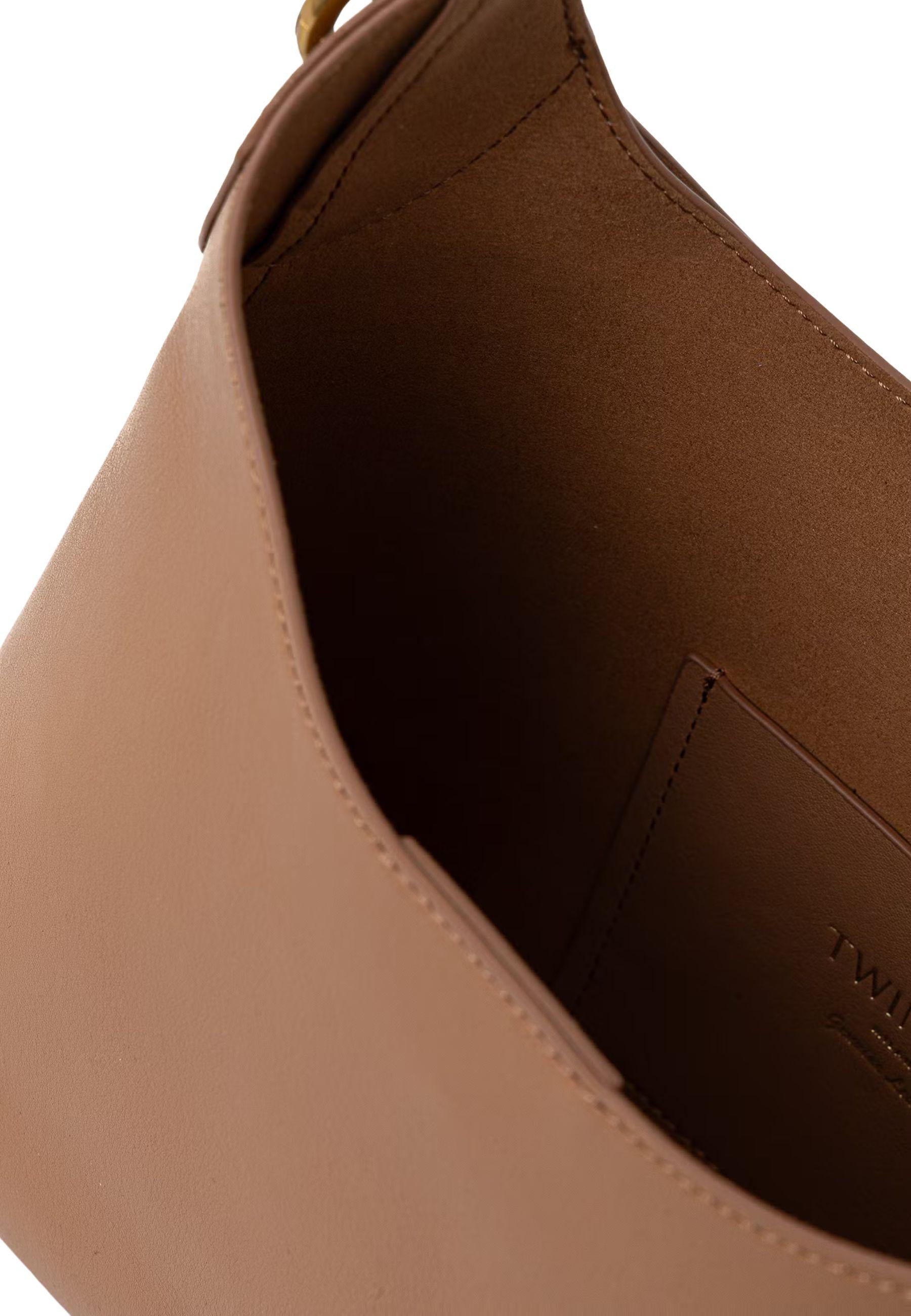 Borsa a Mano Piccola in Vera Pelle con Tracolla Removibile