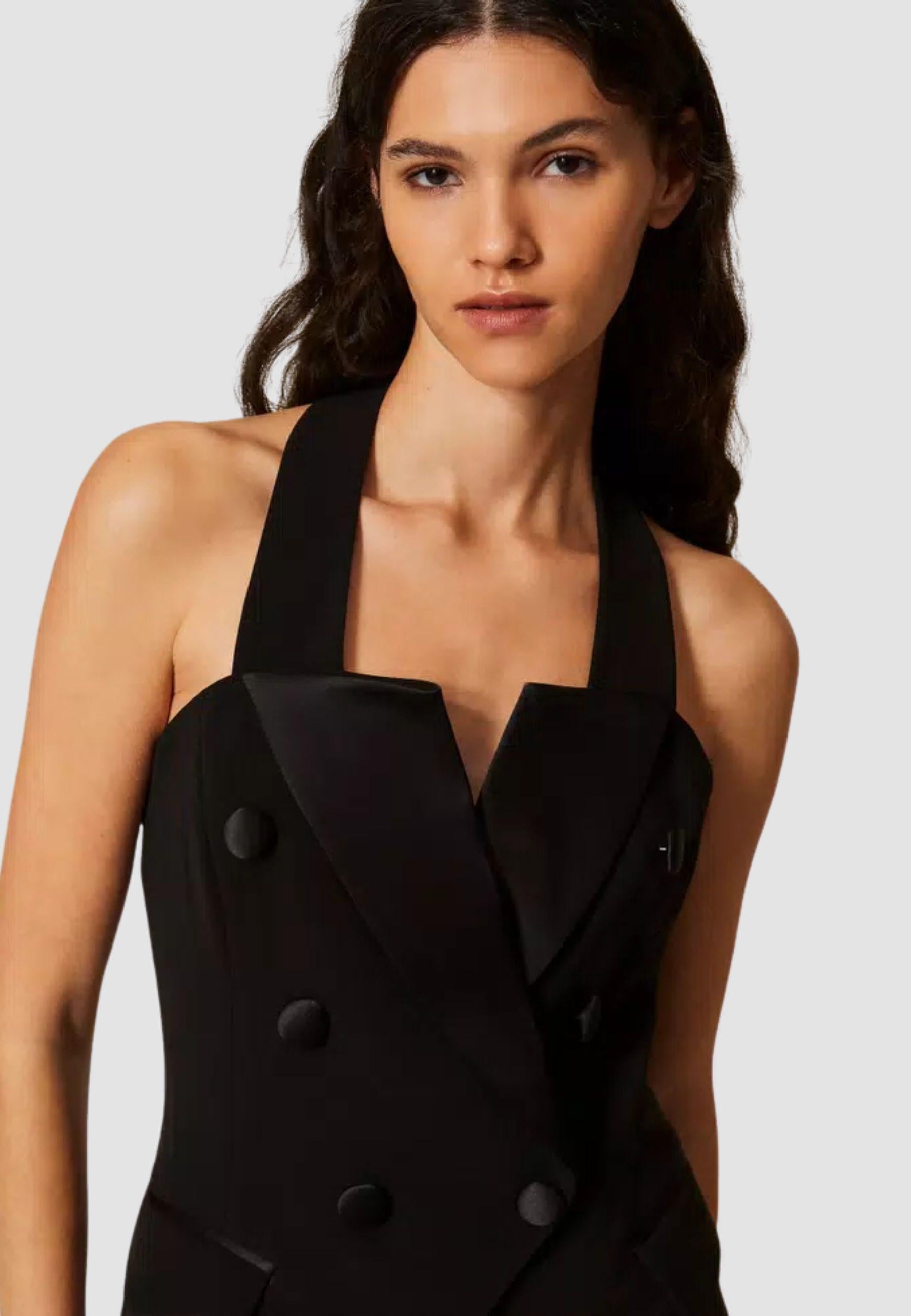 Gilet in cady con bottoni logati - Actitude