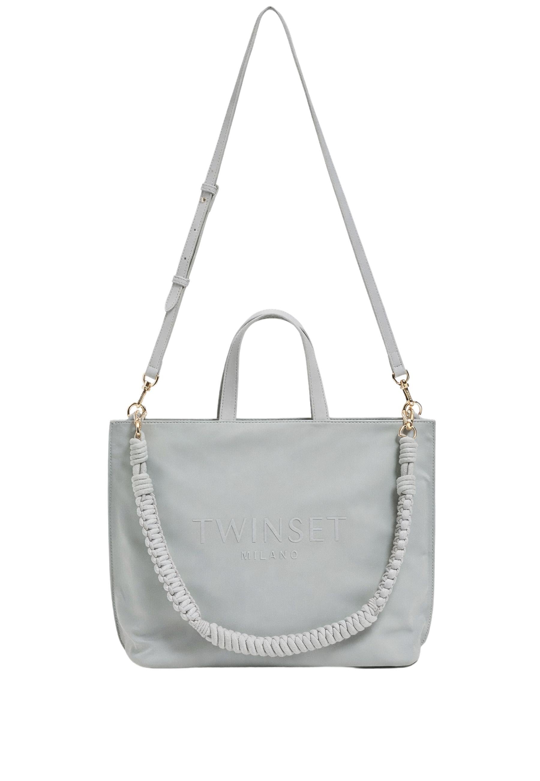 Borsa shopper con logo Twinset