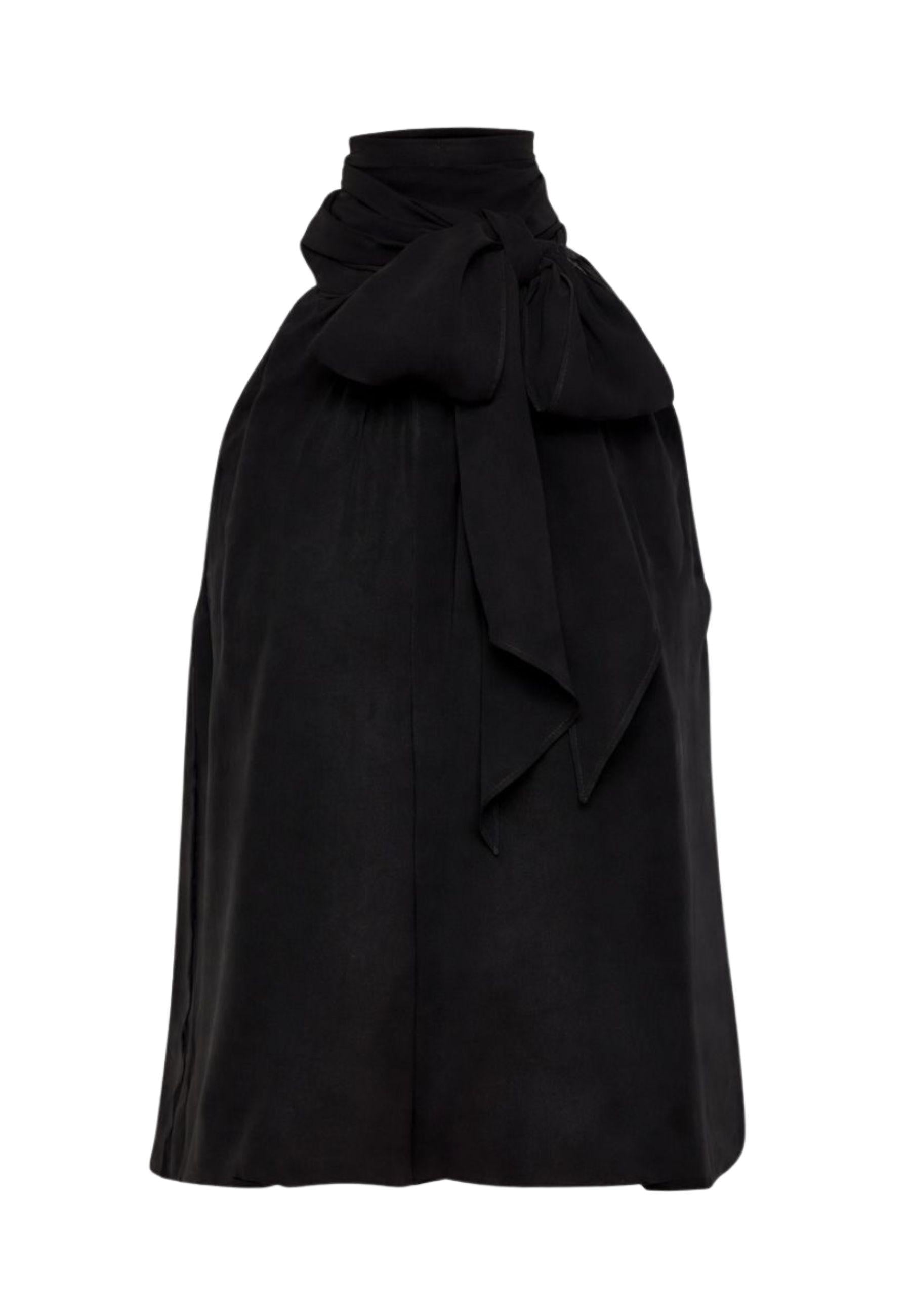 Top Fiore in seta con collo halter