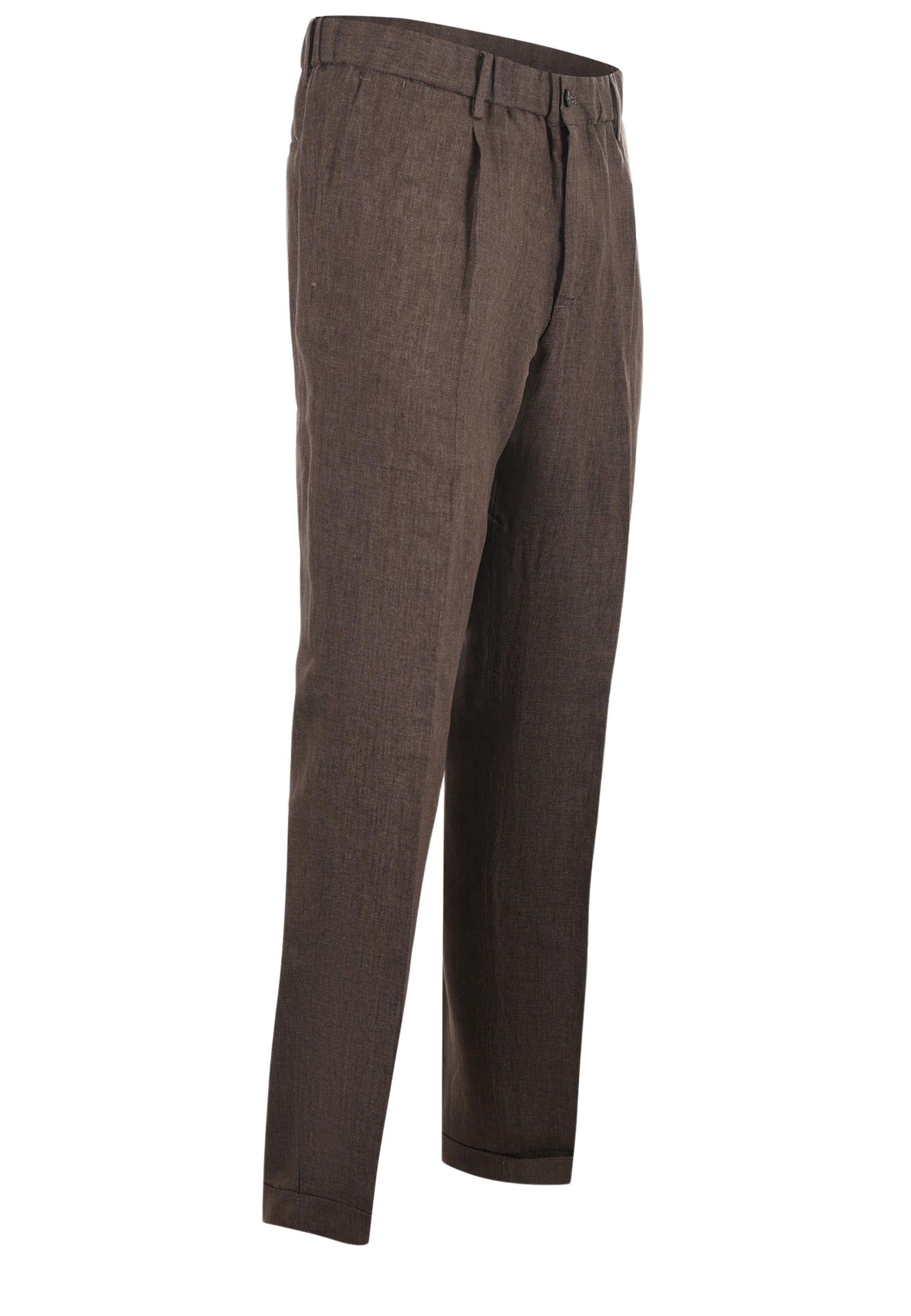 Briglia 1949 pantalone uomo 100% lino marrone