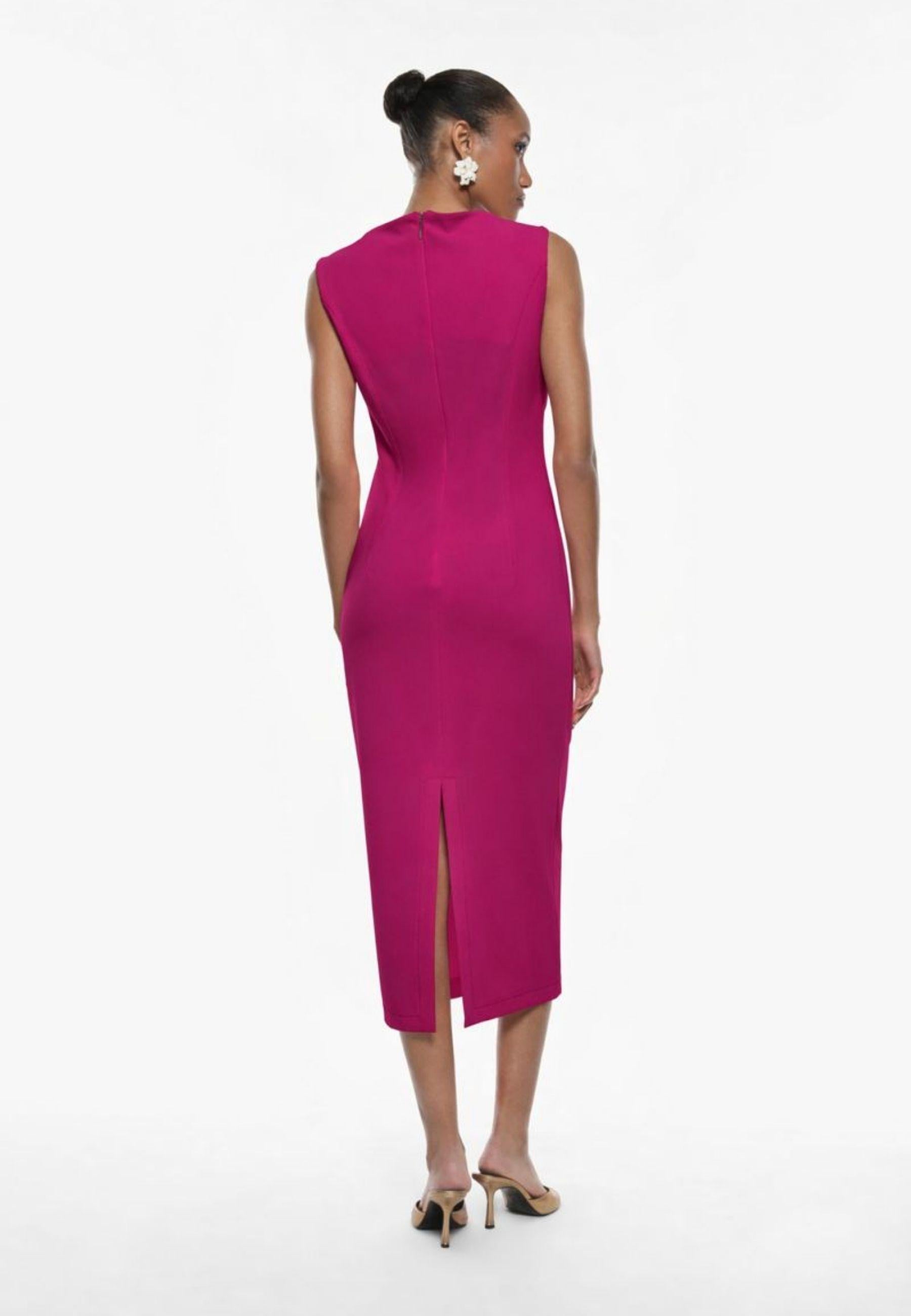 Abito Imperial midi magenta