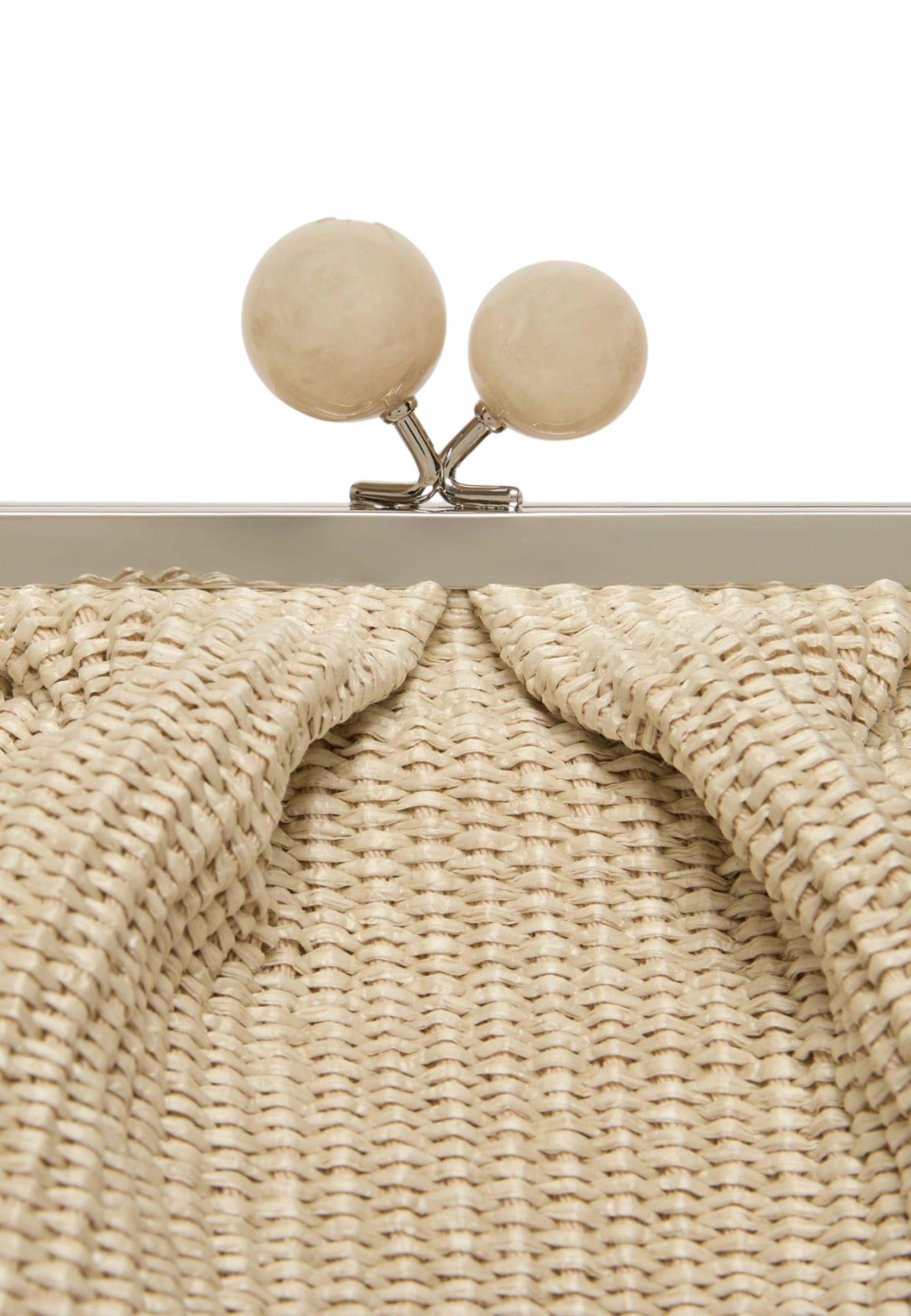 Weekend Max Mara Pasticcino Bag Large Effetto Rafia