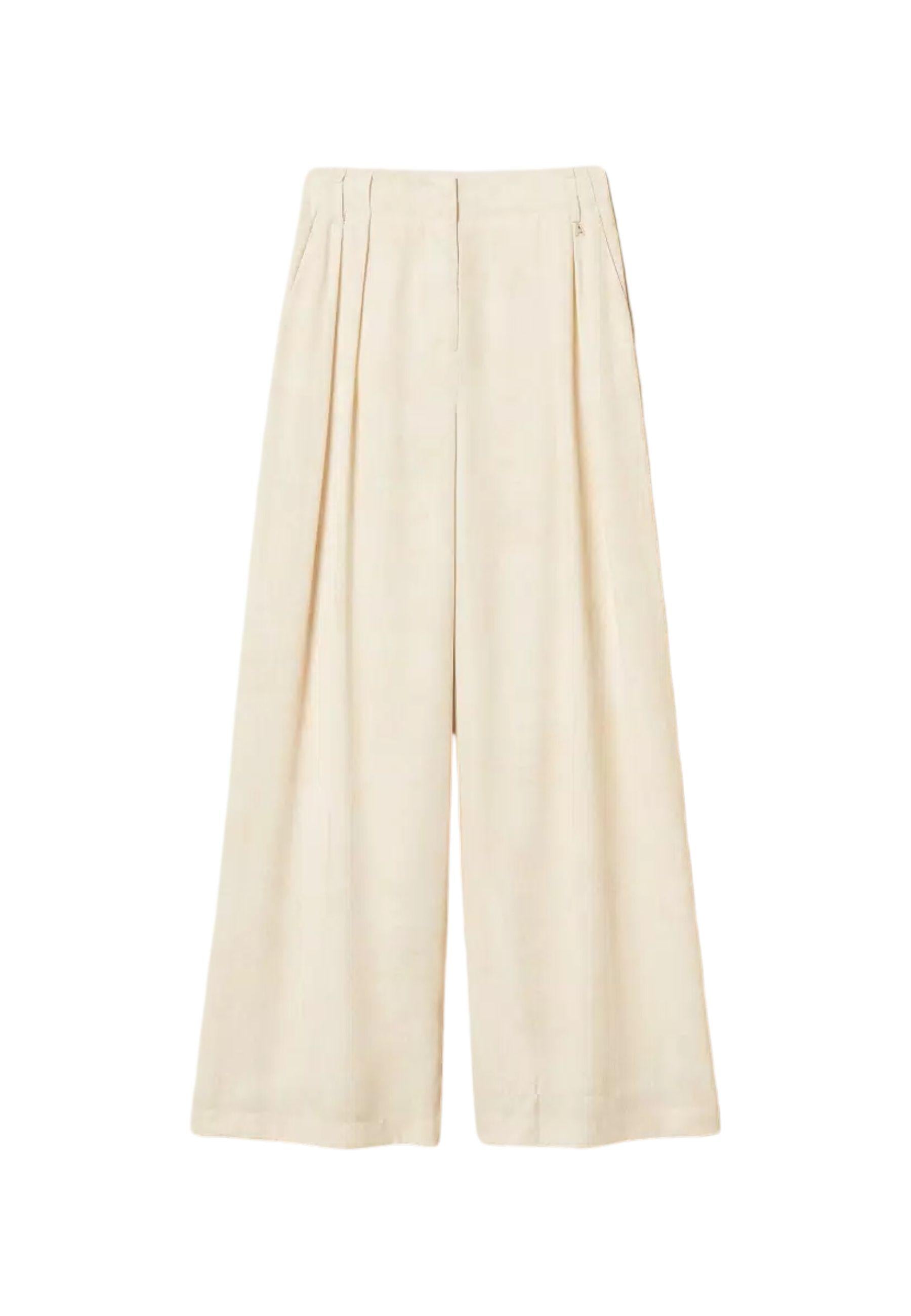 Actitude Pantaloni Palazzo in TENCEL™ con Stampa Dégradé - Beige