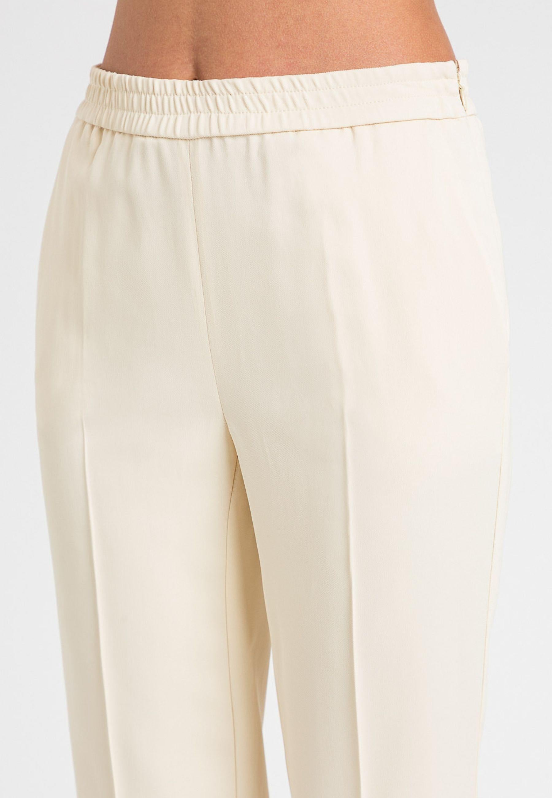 Pantaloni in viscosa con vita elasticizzata