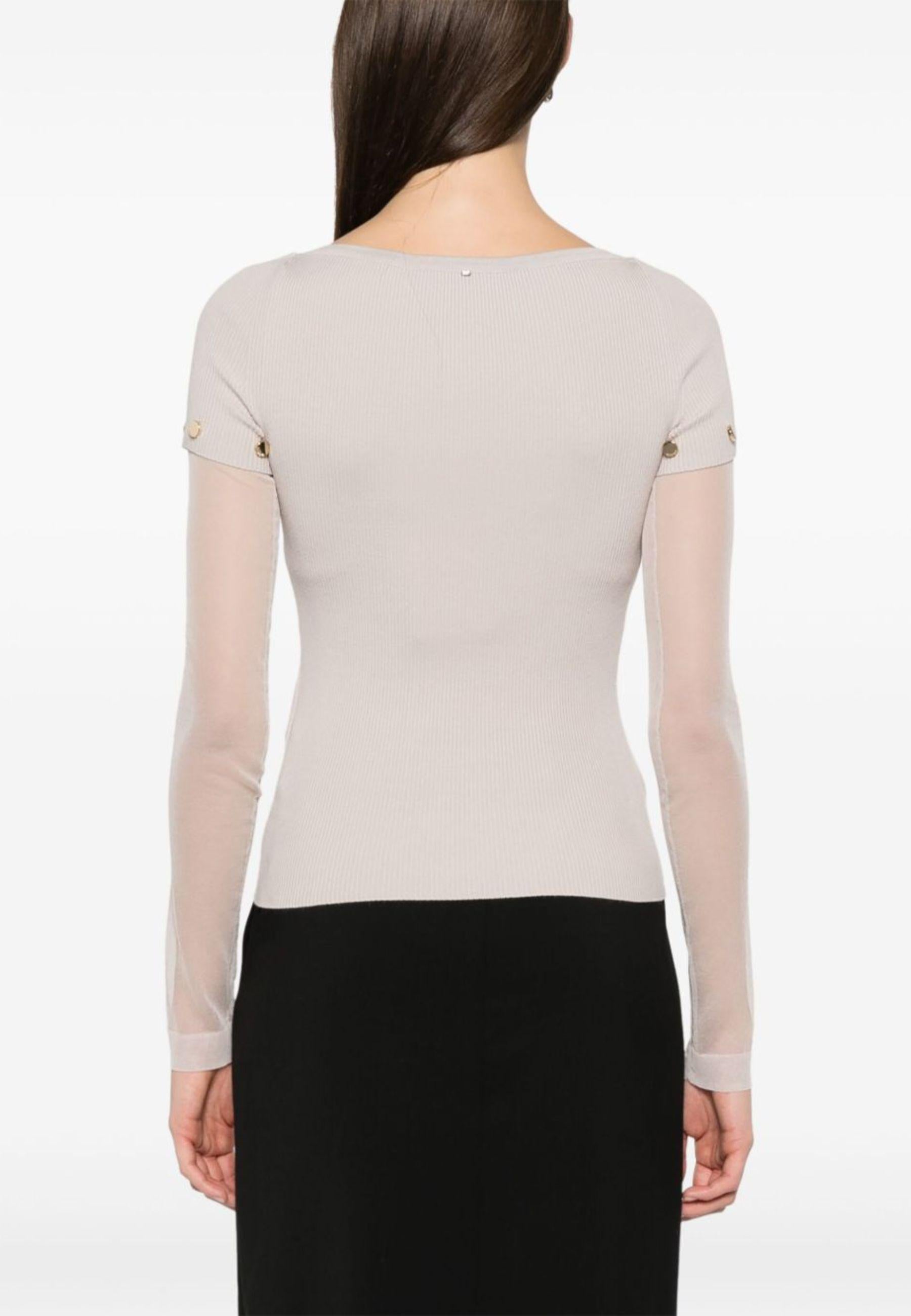 SPORTMAX - Maglia "Alcide" in viscosa stretch con maniche rimovibili