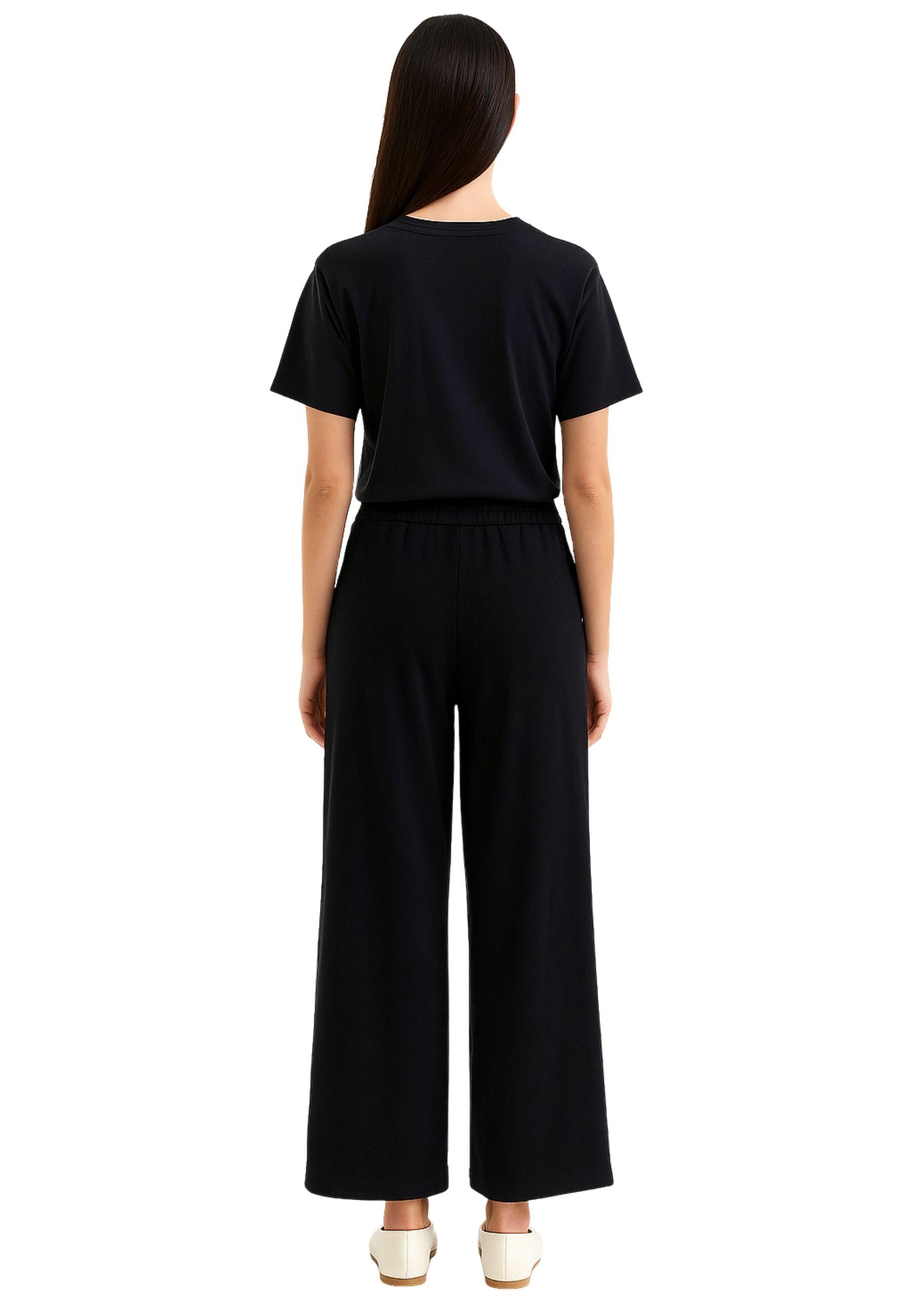 Pantalone wide leg in felpa