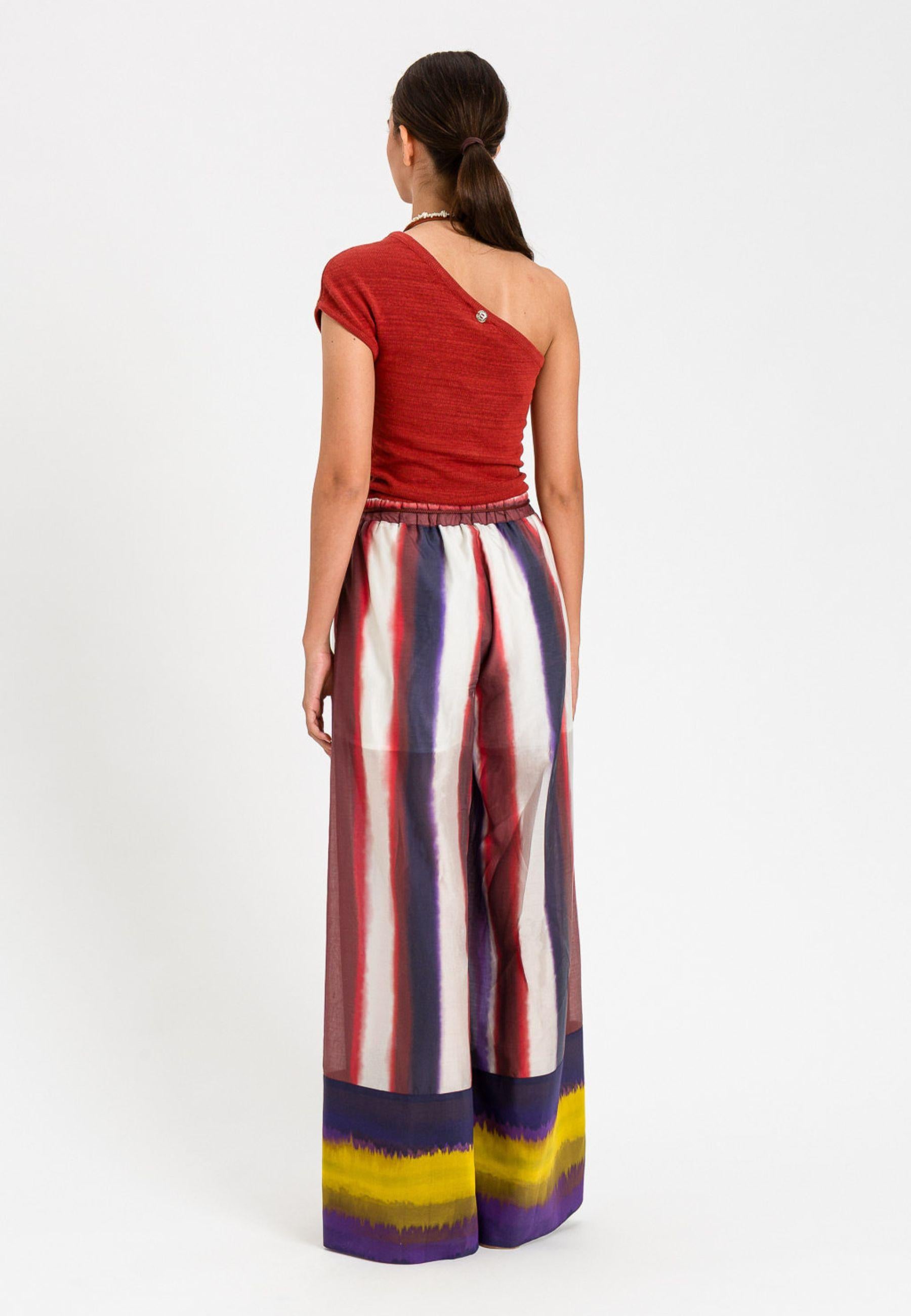 Twinset Top Monospalla in Maglia - Rosso Mattone