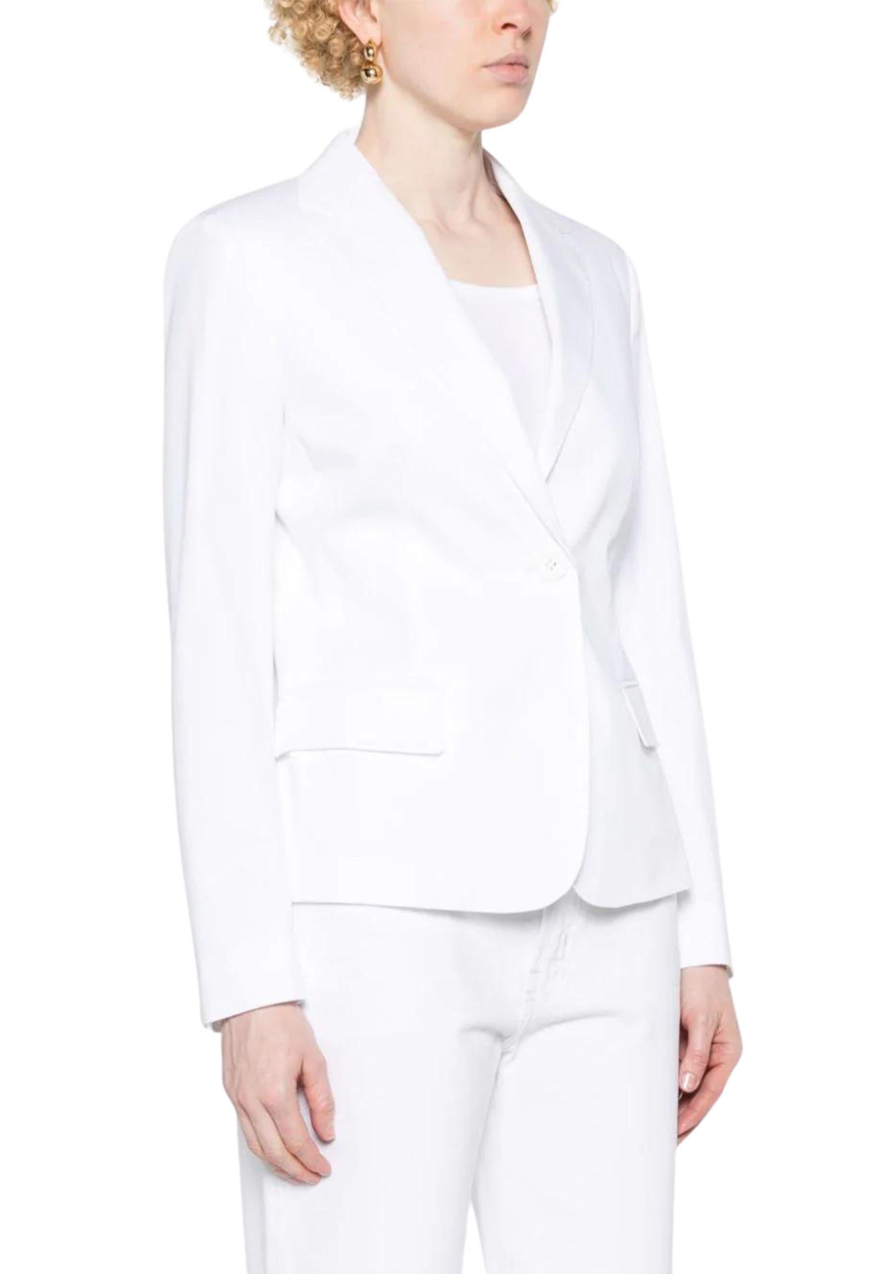Giacca Sarnico in cotone stretch Bianco