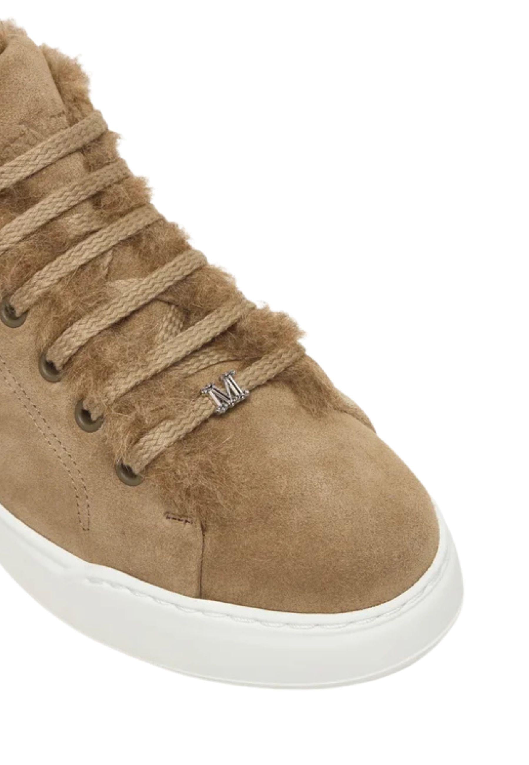 Sneakers Donna in Camoscio con Interno in Pelliccia - Max Mara