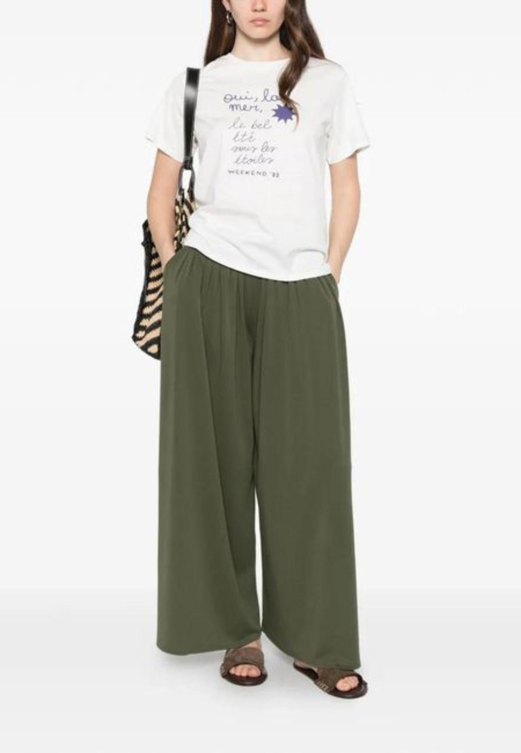 T-shirt in jersey di cotone con stampa lettering