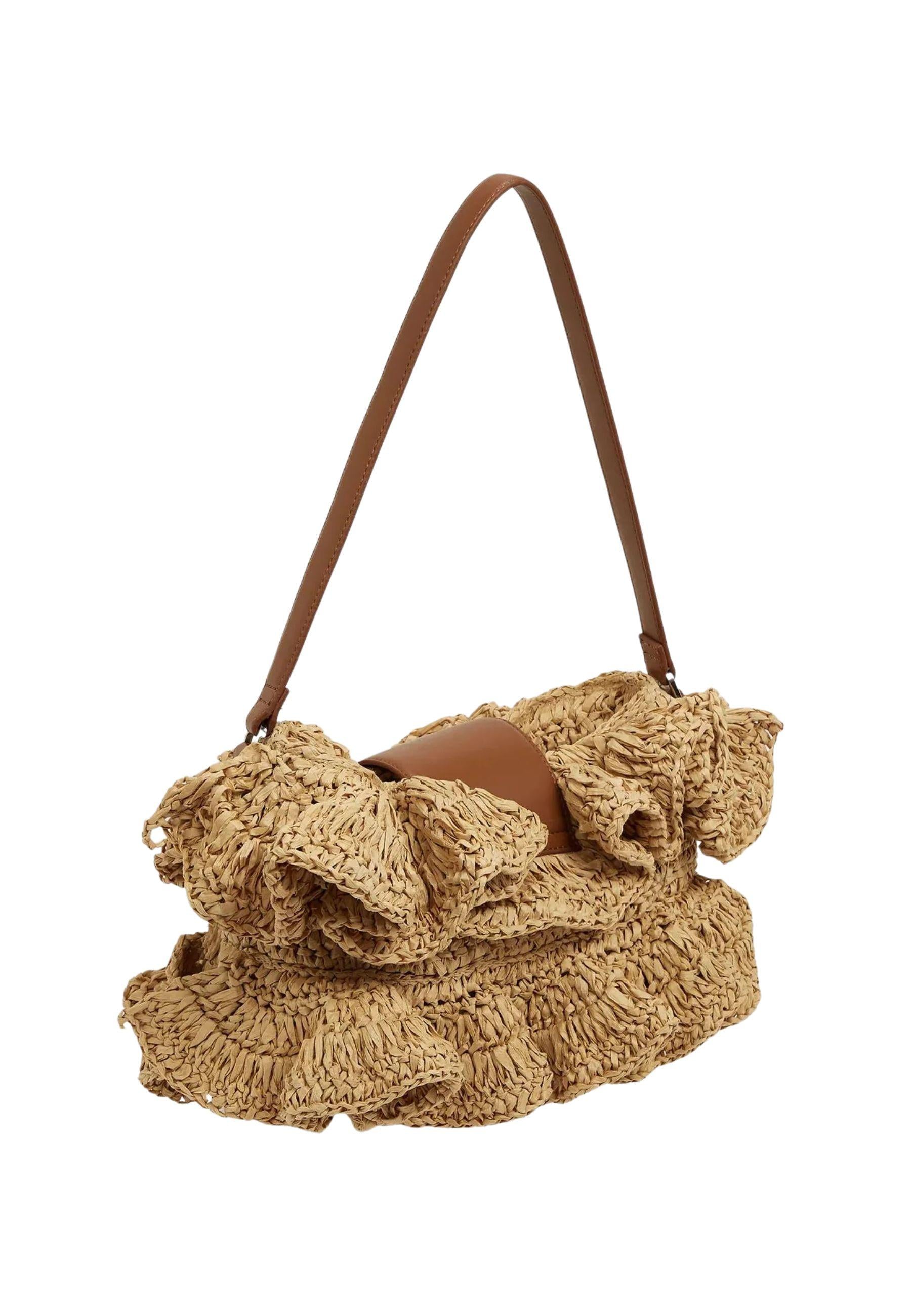 Borsa a spalla K/Signature con volant