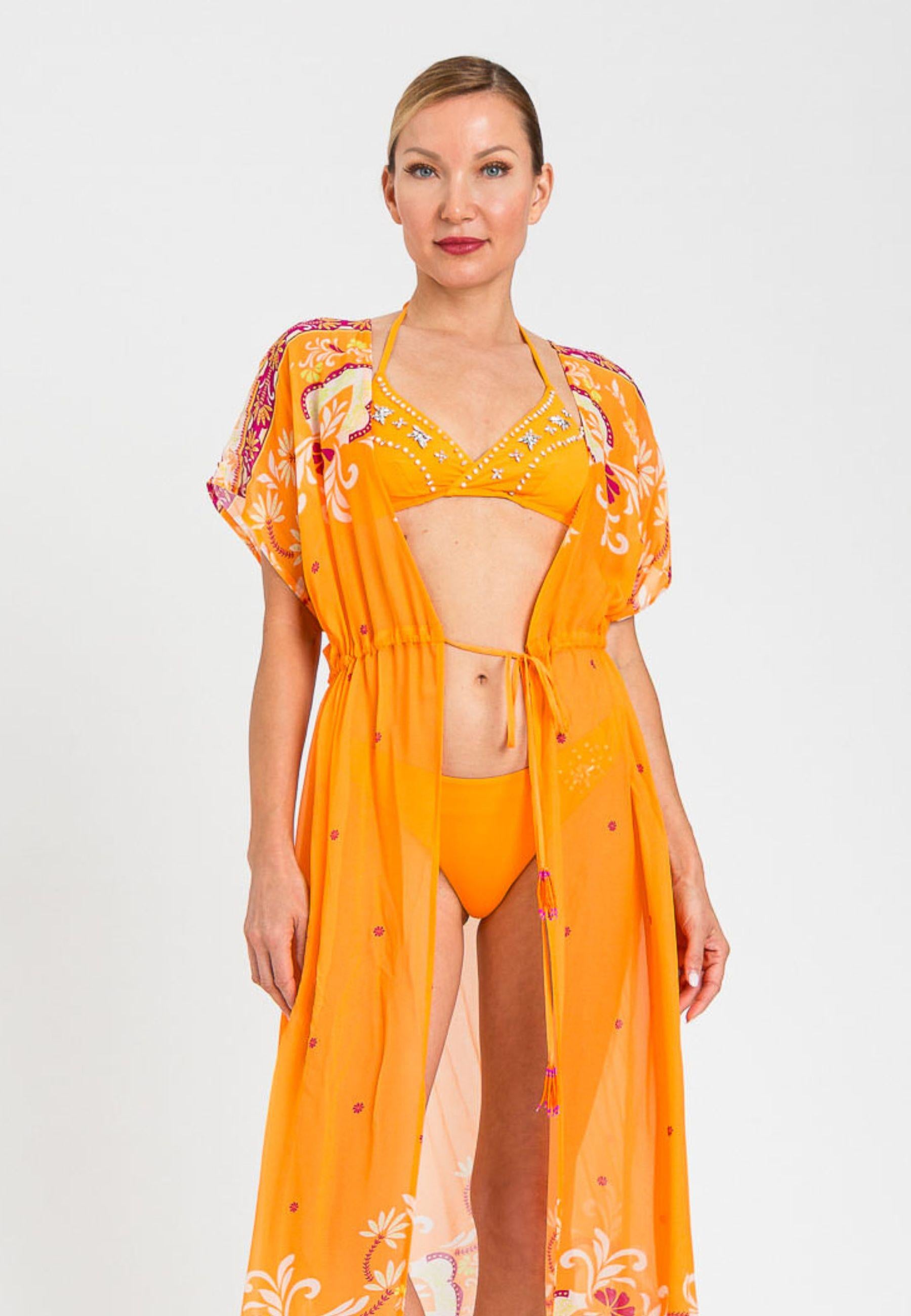 Twinset - Kimono lungo stampa paisley in viscosa