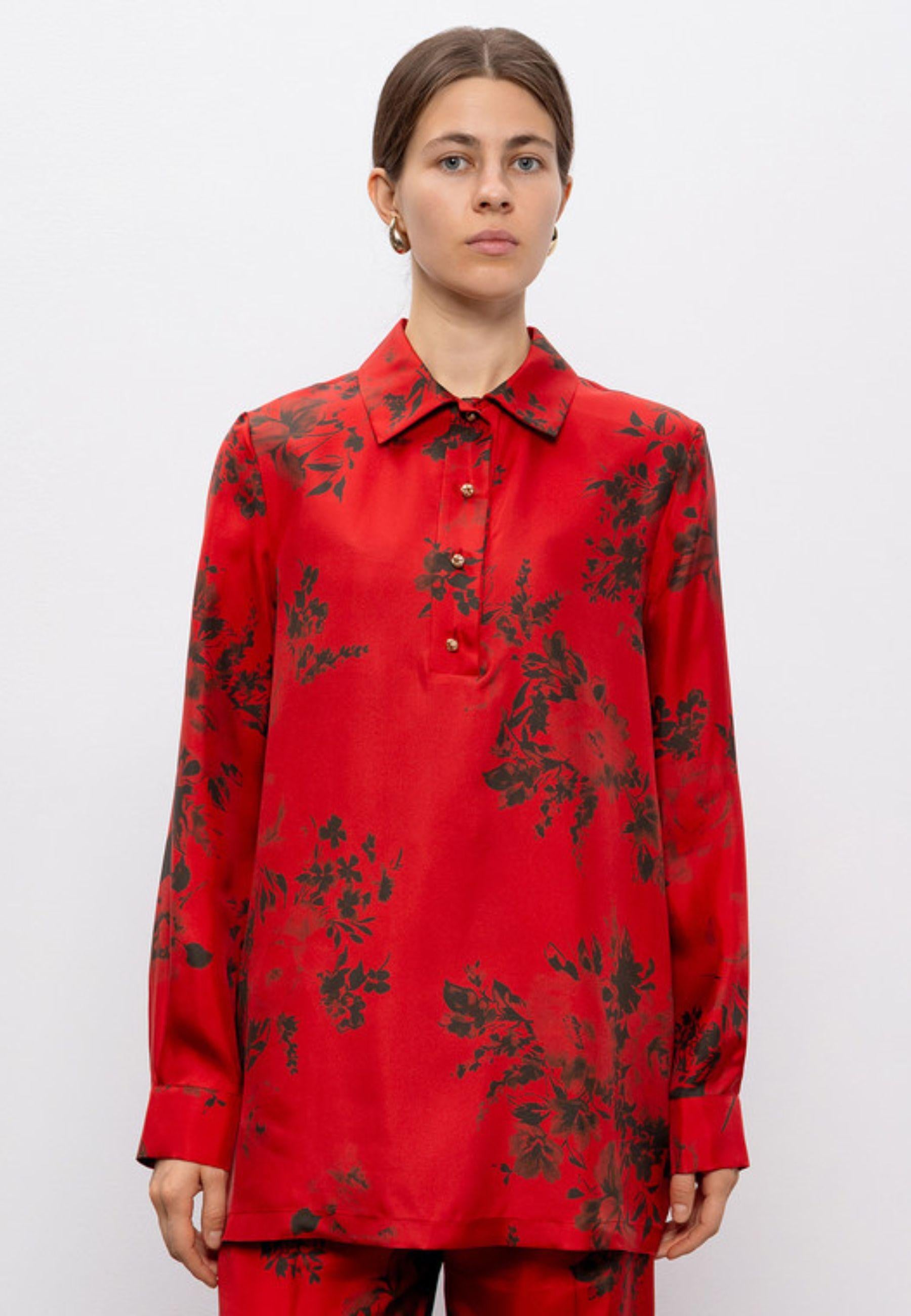 Blusa Max Mara Studio in Seta con Stampa Floreale