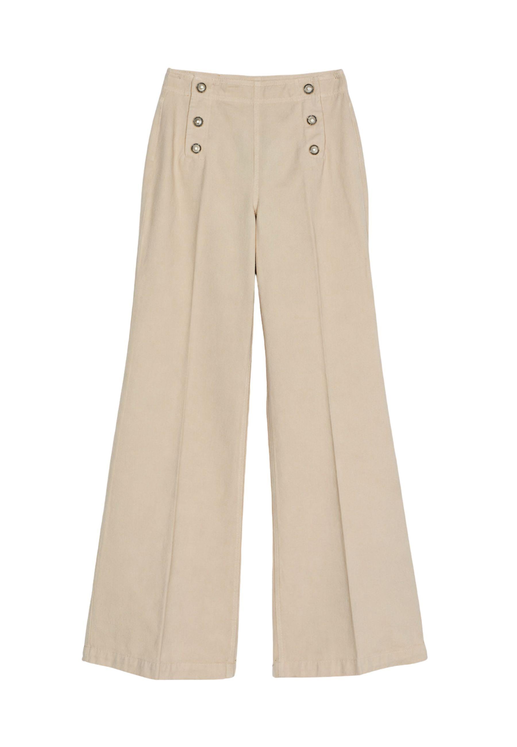 Pantalone wide leg in cotone