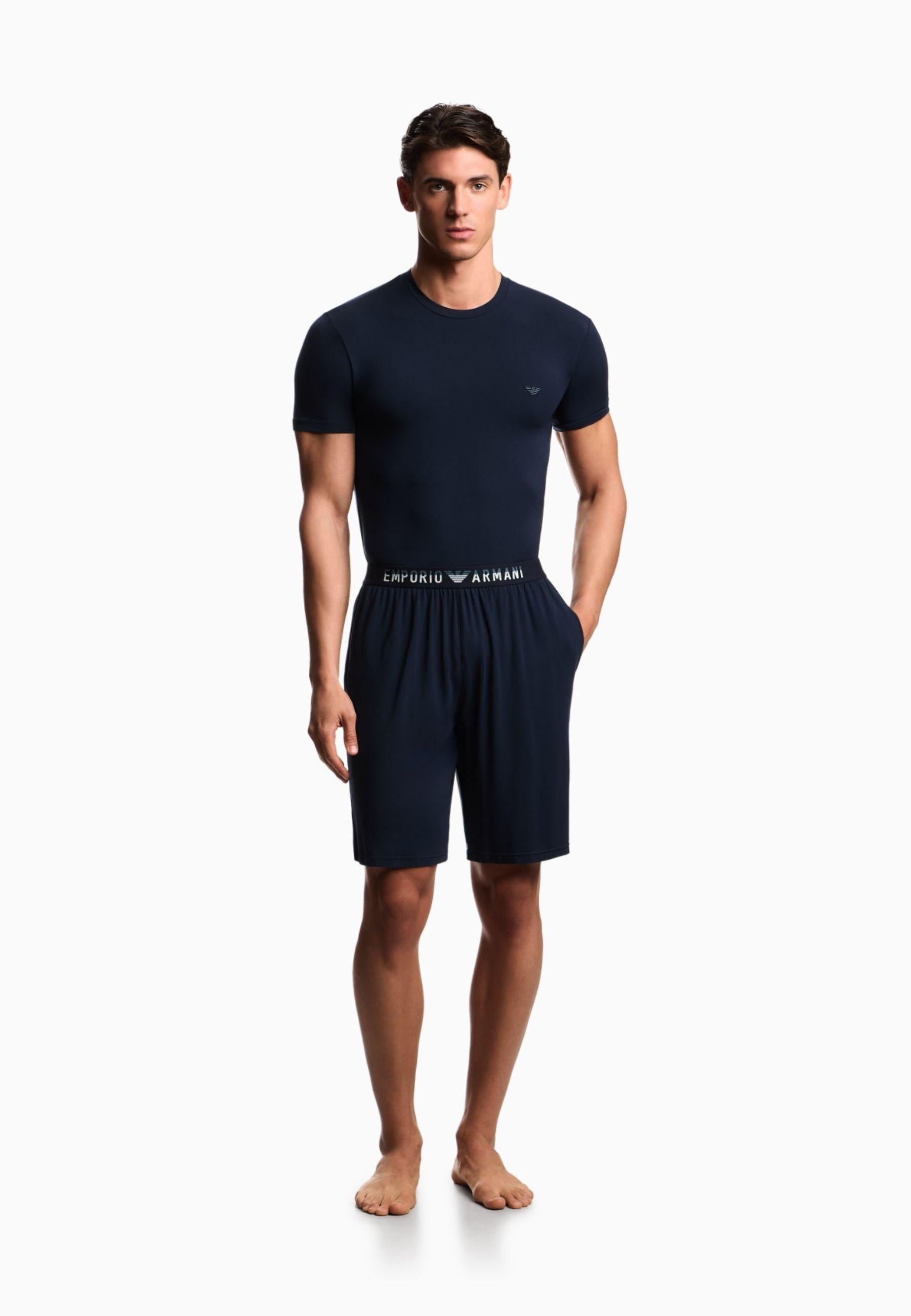 EMPORIO ARMANI - Pigiama con Bermuda in Soft Modal