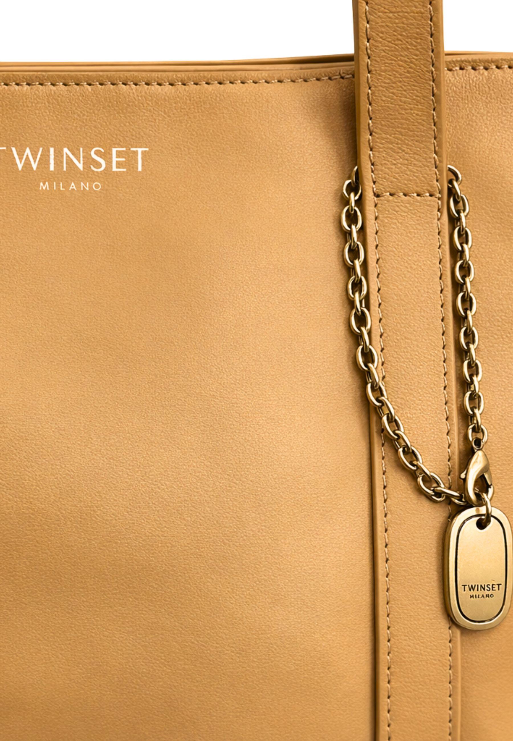 Borsa Shopper Twinset in pelle nappata