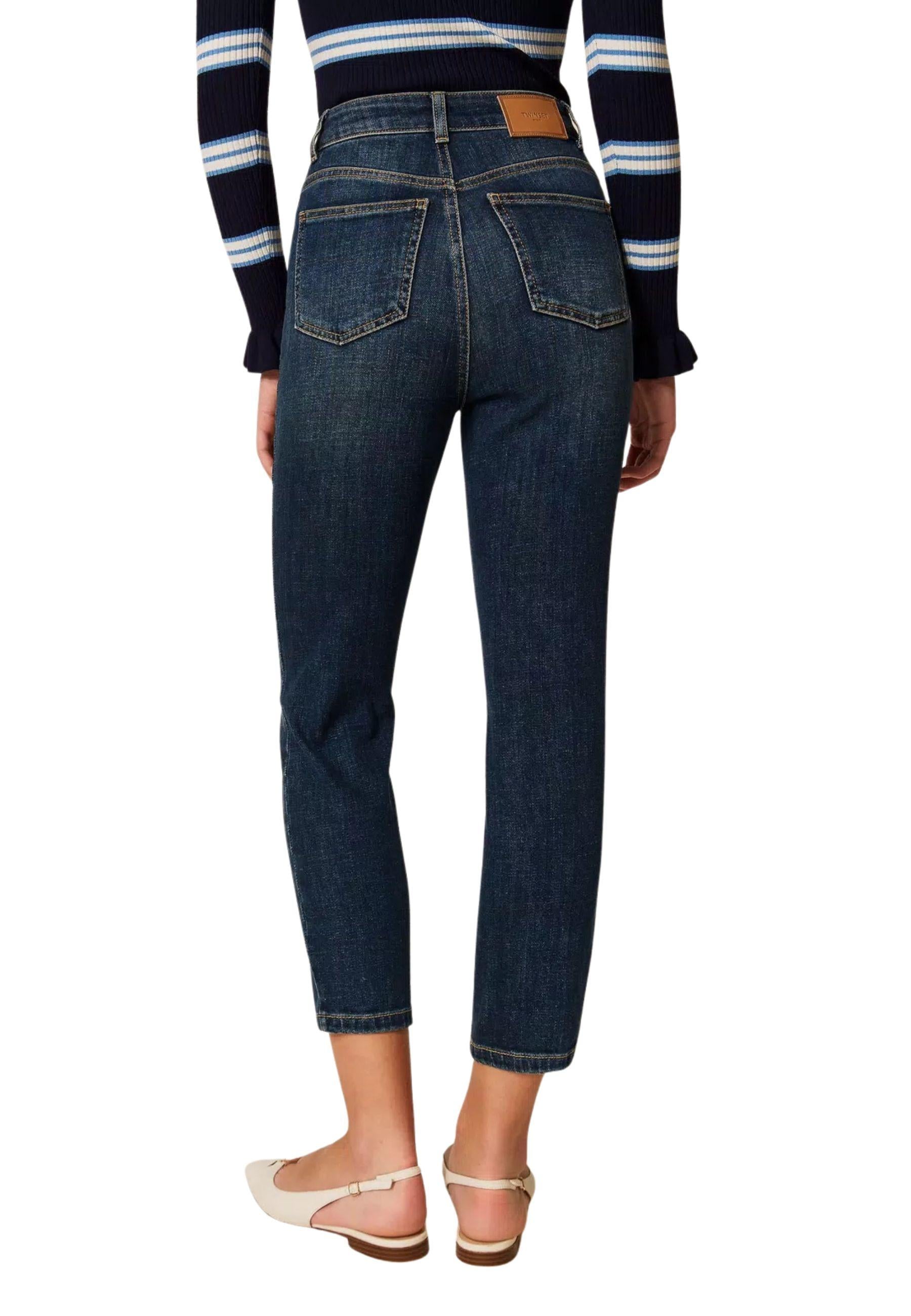 Jeans cropped cinque tasche