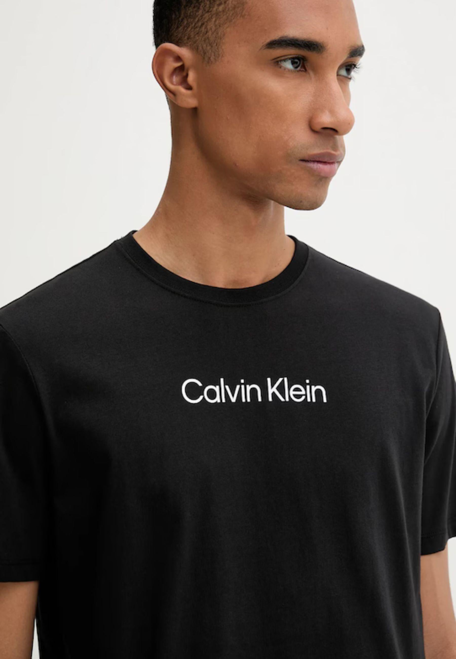 Calvin Klein - T-shirt logo in jersey di cotone