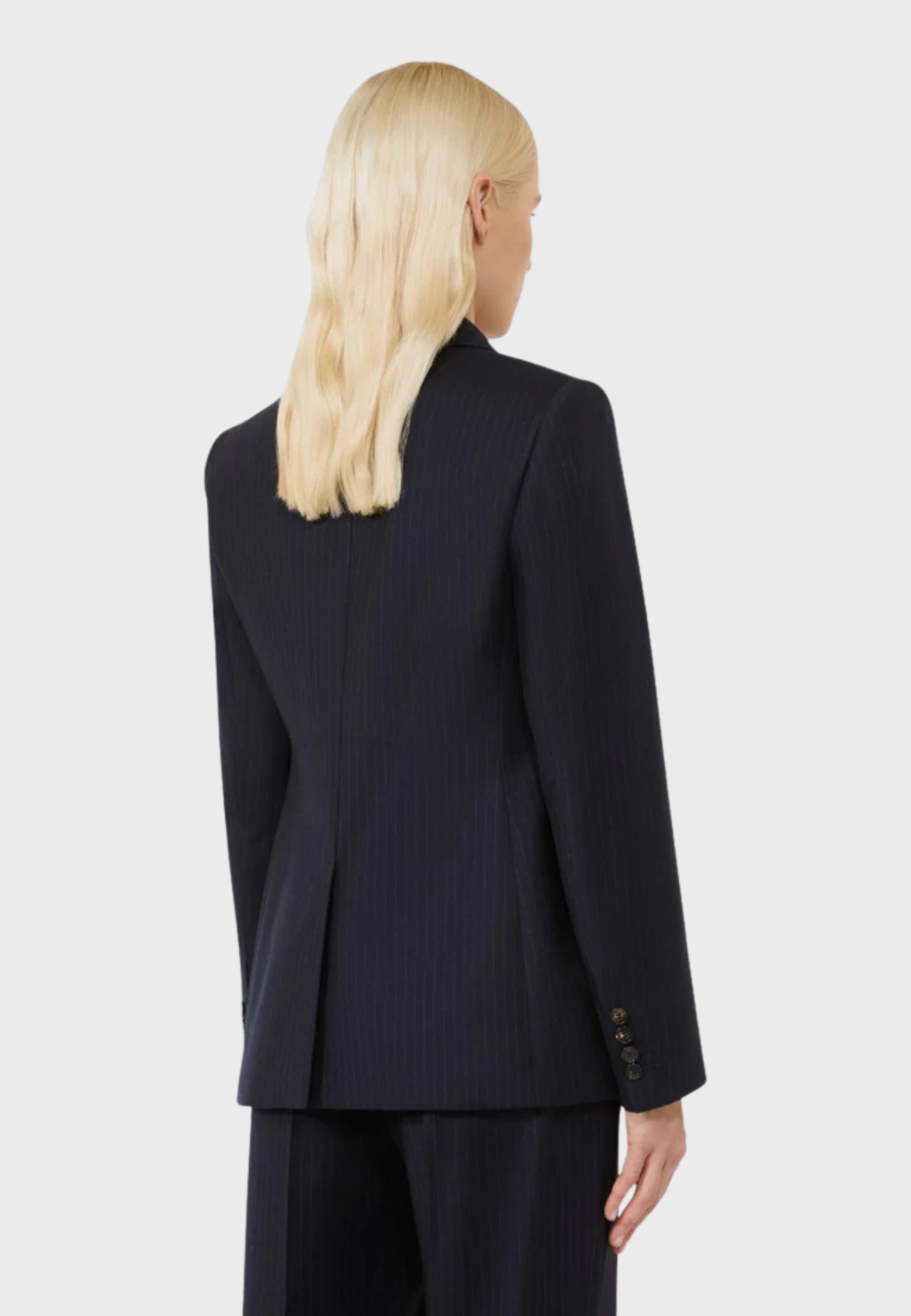 Max Mara Studio Giacca Donna Pucci in flanella di lana stretch gessata