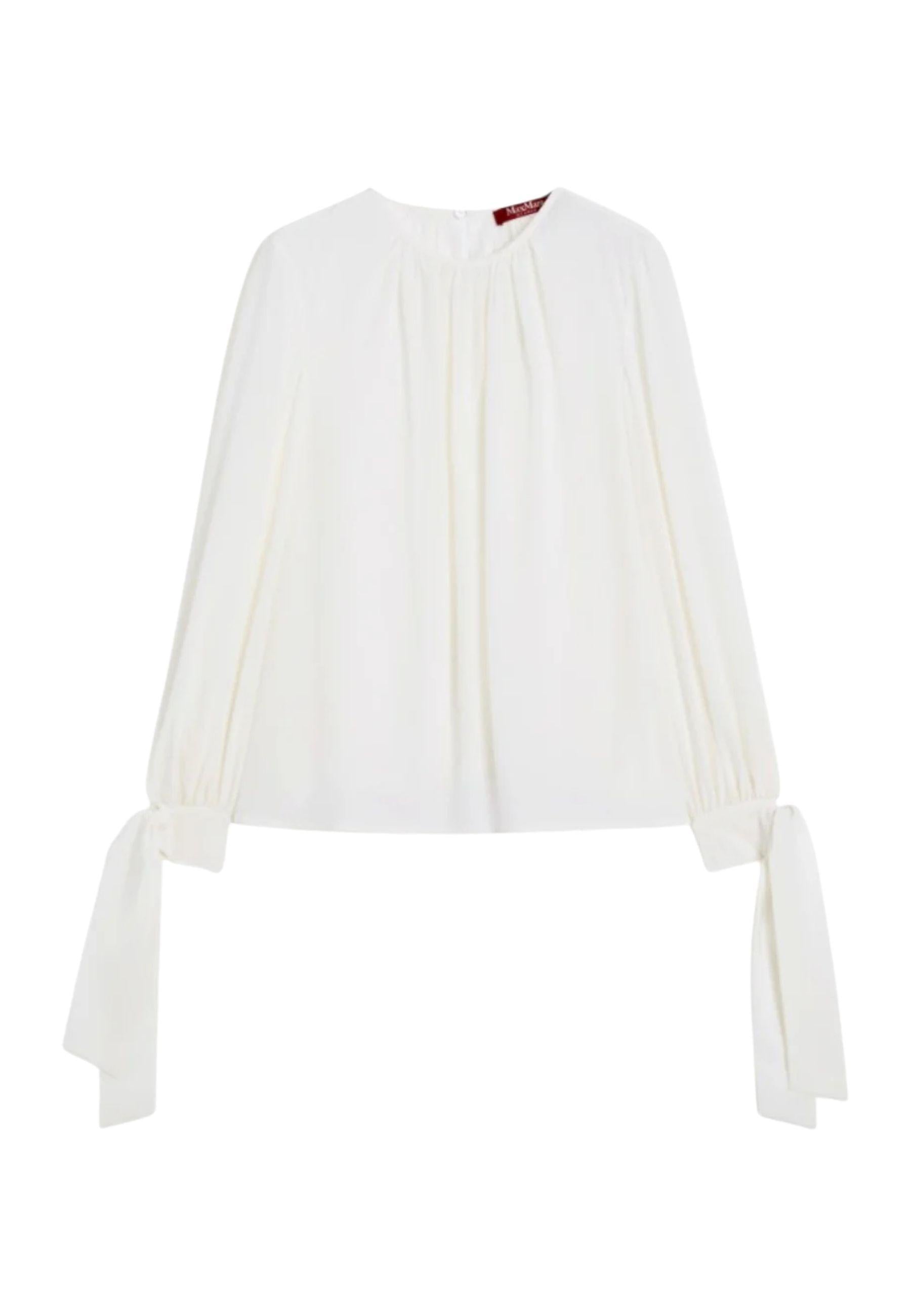 Max Mara Studio - Blusa EDOTTO in seta con fiocco ai polsi